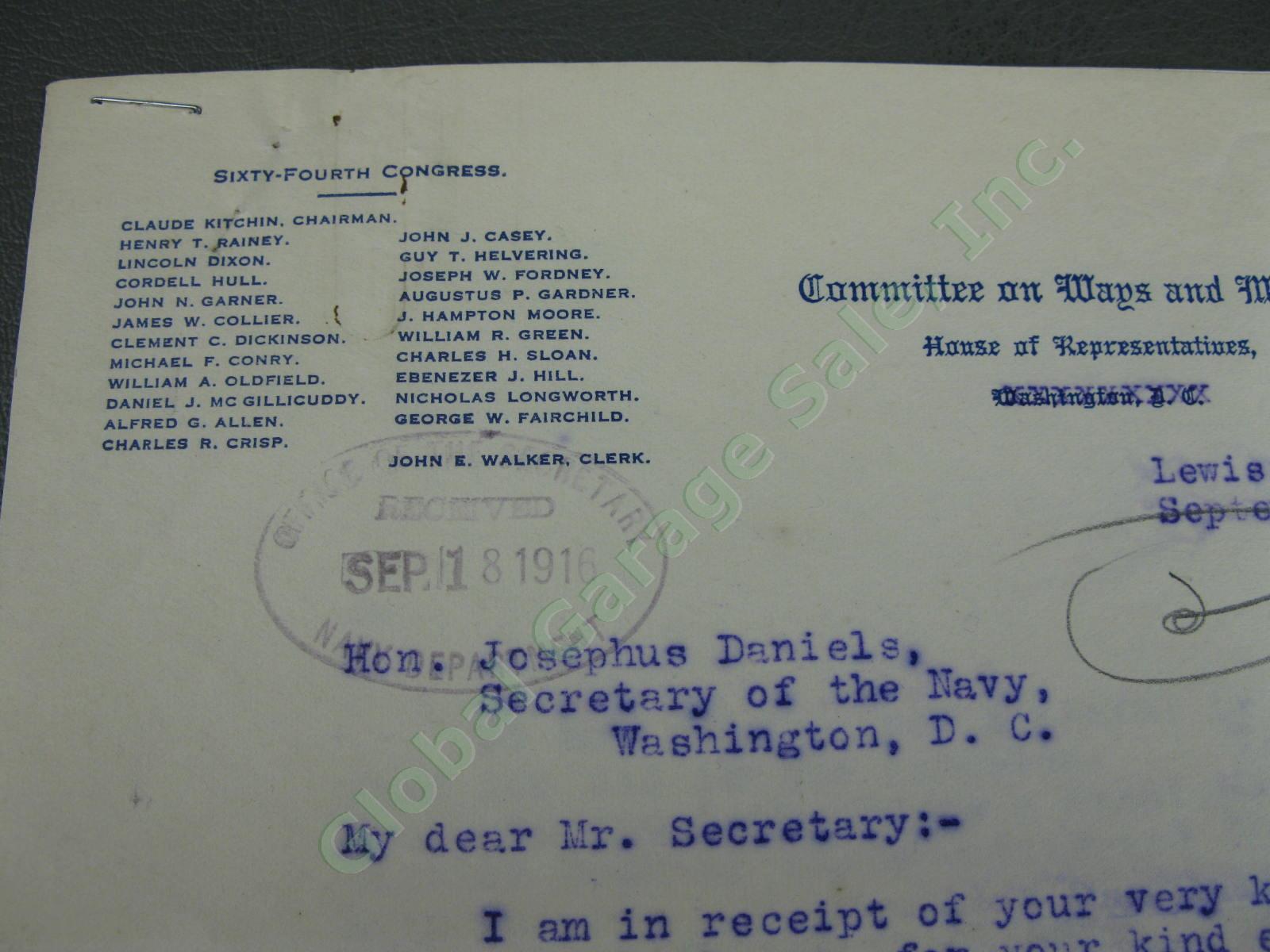 1916 Signed Letter Daniel McGillicuddy Lewiston Maine House of Representatives 3