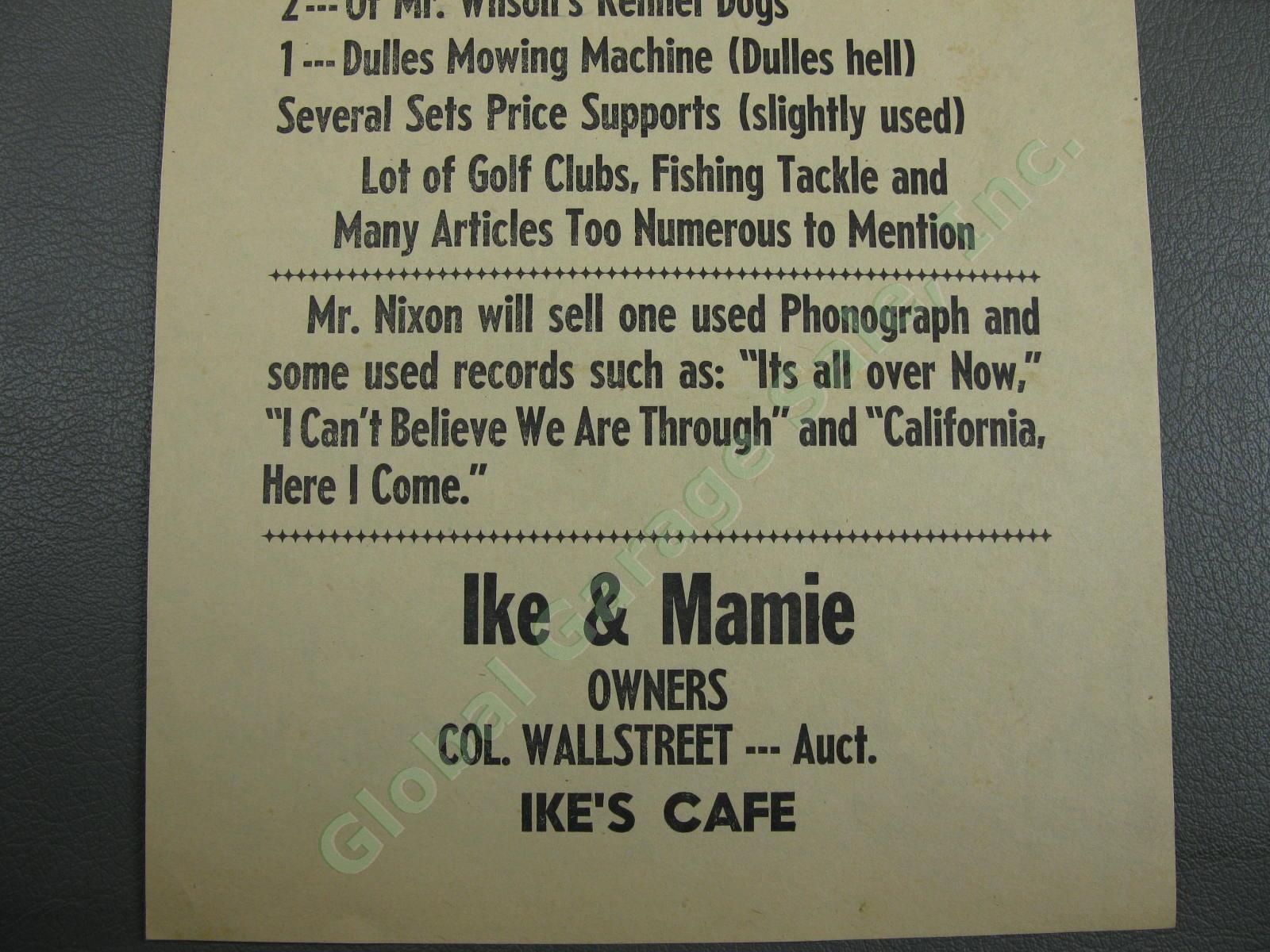 Ikes Cafe Political Satire Dwight Mamie Eisenhower Presidential Campaign Poster 4