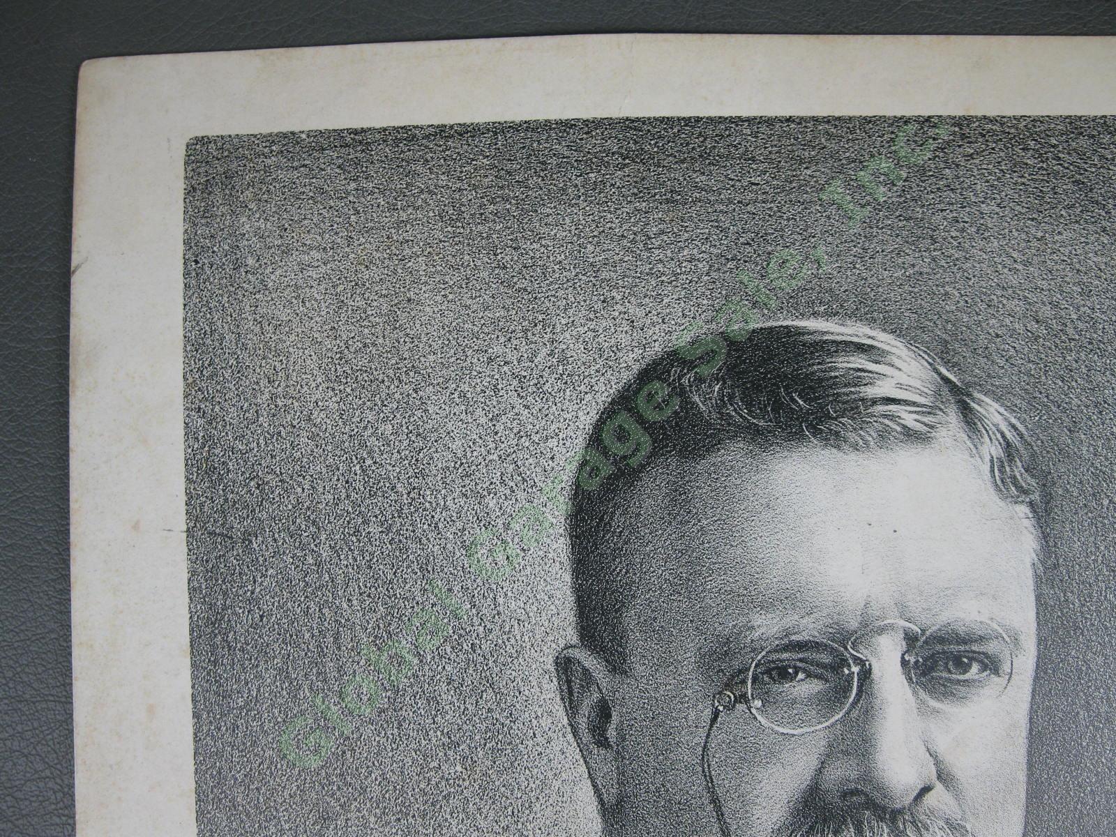 RARE ORIGINAL 1904 Presidential Campaign Poster Theodore Teddy Roosevelt Clinton 4
