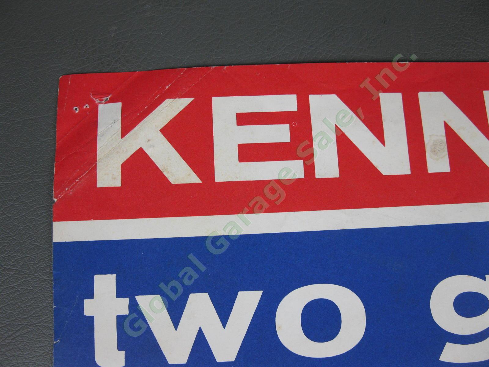 1960 Presidential Campaign Poster John F Kennedy Johnson Two Great Democrats NR 4