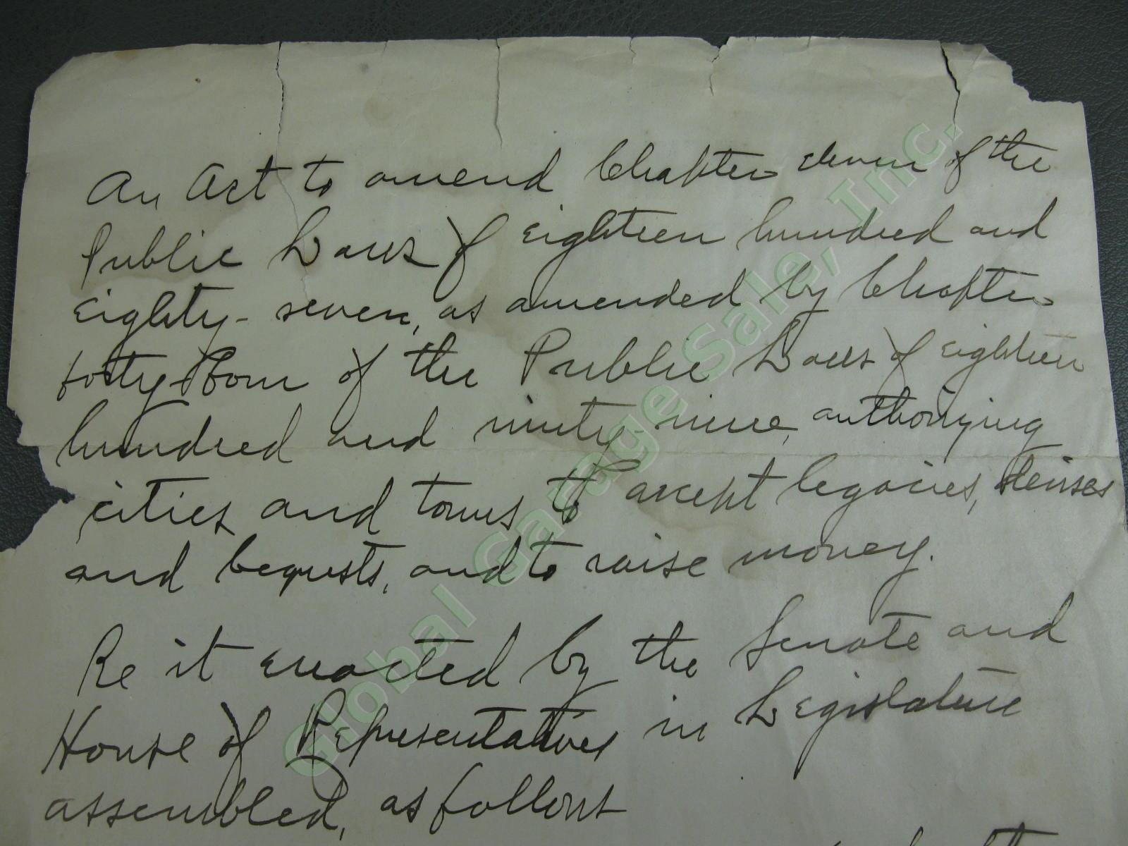 Antique 1901 Document Freeman Emmons Boston Attorney US Bounty Soldiers Death NR 4