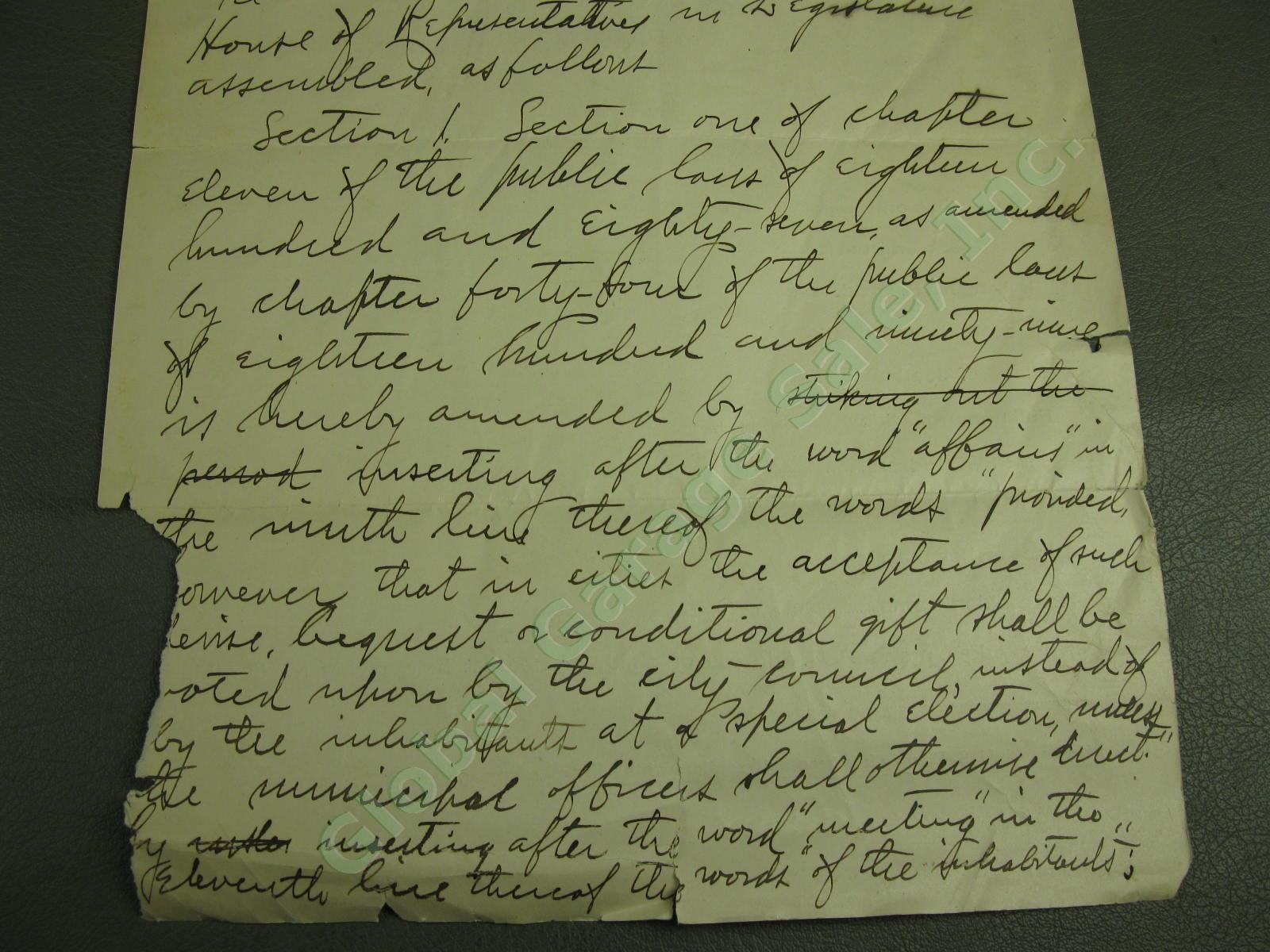 Antique 1901 Document Freeman Emmons Boston Attorney US Bounty Soldiers Death NR 5
