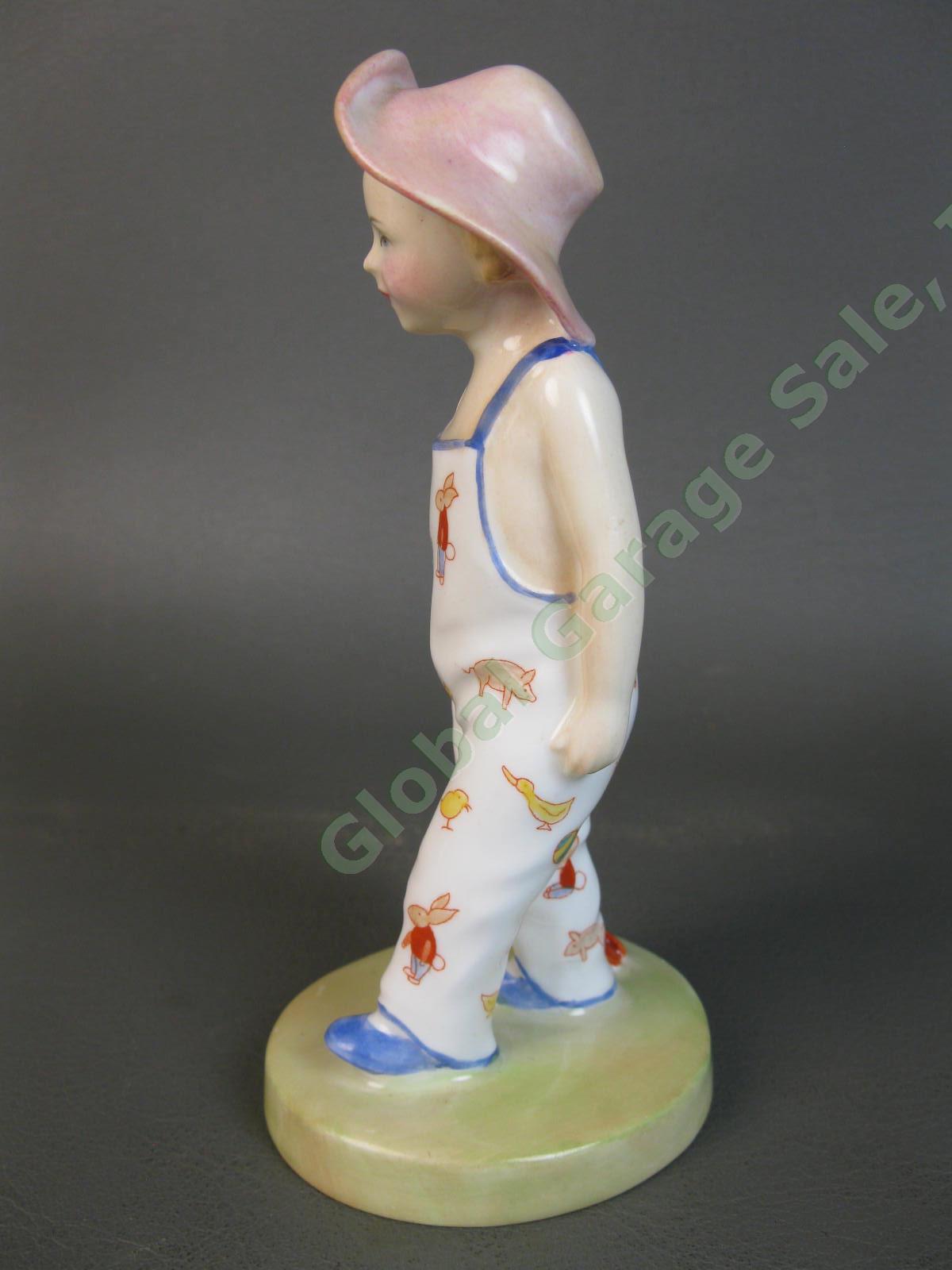 Royal Doulton Figurine 842482 Boy African American Teddy Rag Doll White Dungaree 1