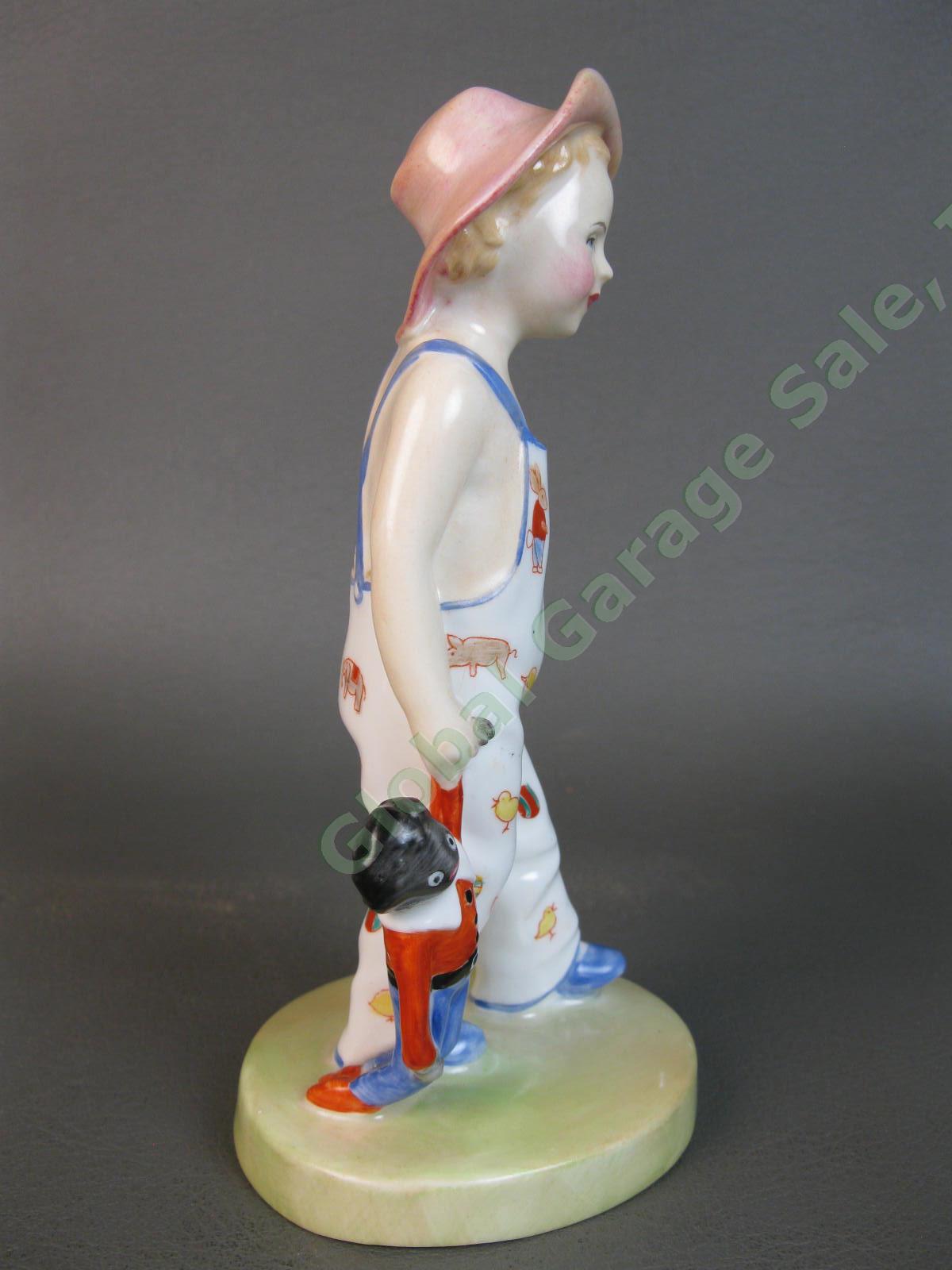 Royal Doulton Figurine 842482 Boy African American Teddy Rag Doll White Dungaree 3
