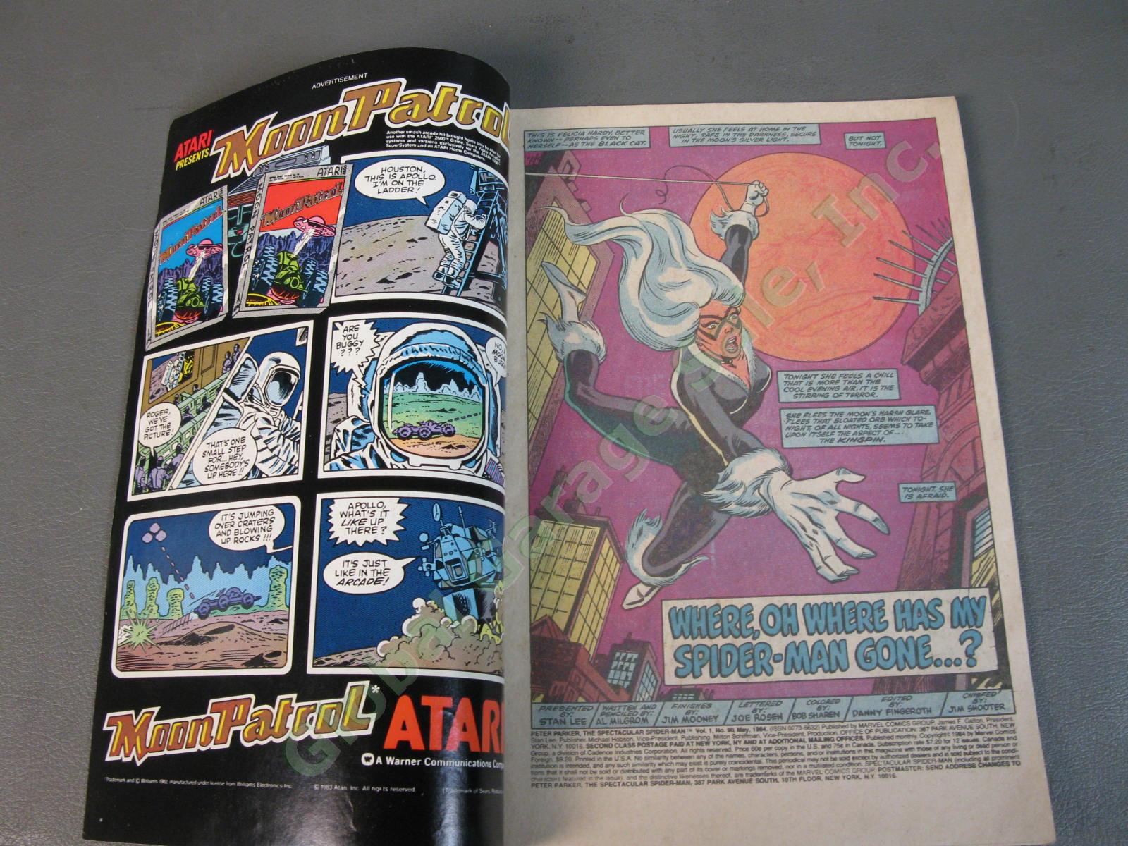 The Spectacular Spider-Man Comic Book #90 1984 1st Symbiote Costume Black Cat NR 7