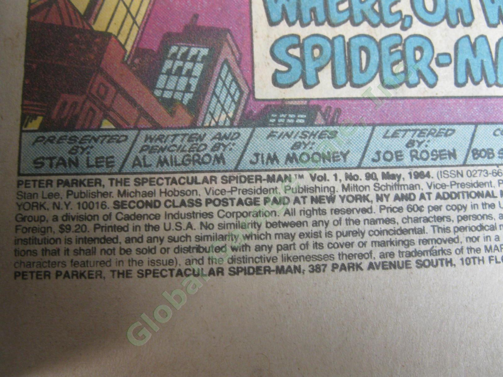 The Spectacular Spider-Man Comic Book #90 1984 1st Symbiote Costume Black Cat NR 8