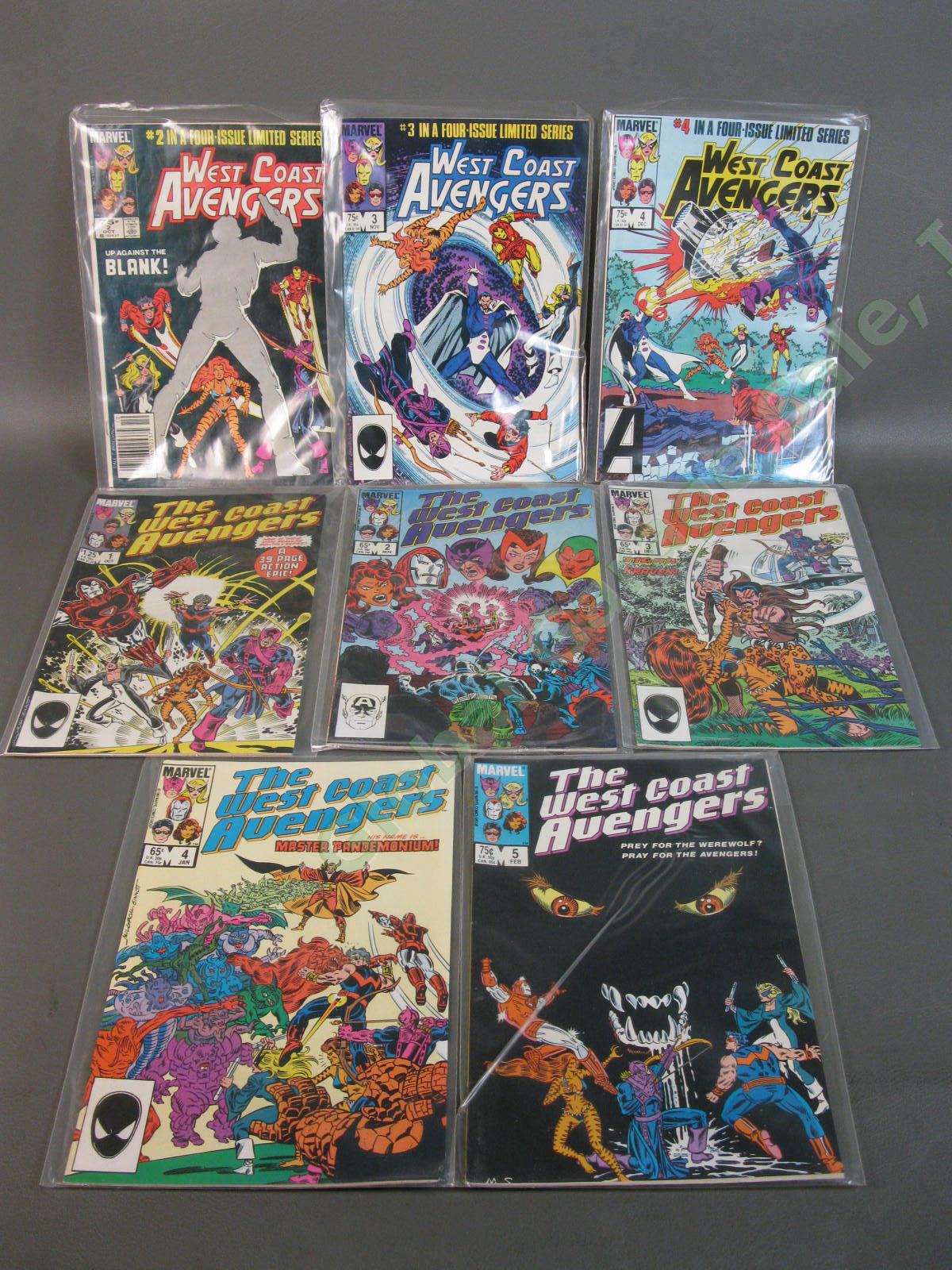 8 Marvel West Coast Avengers Comic Book LOT 1984 #2 3 4 1985 #1-5 SET READERS NR
