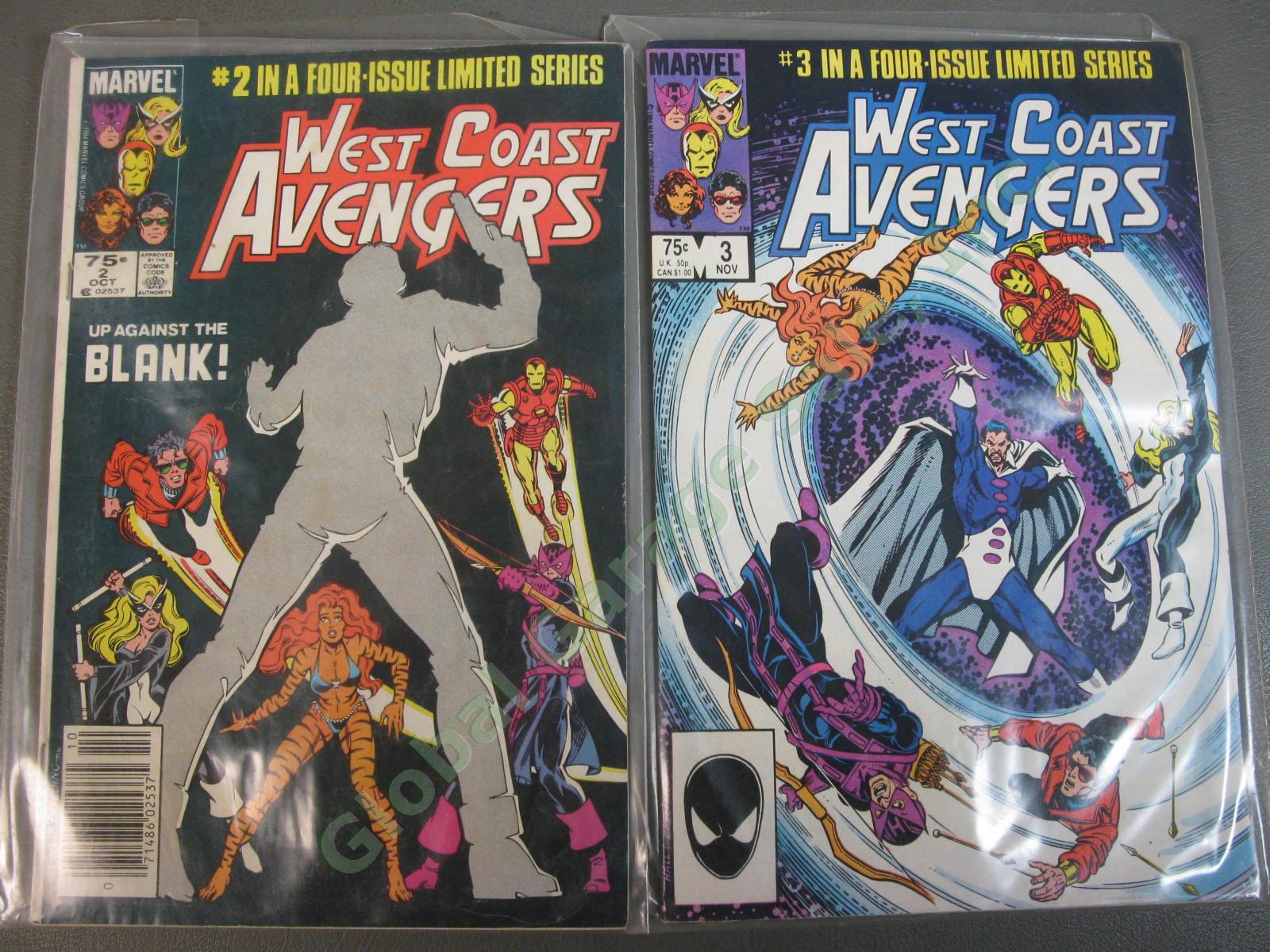 8 Marvel West Coast Avengers Comic Book LOT 1984 #2 3 4 1985 #1-5 SET READERS NR 1