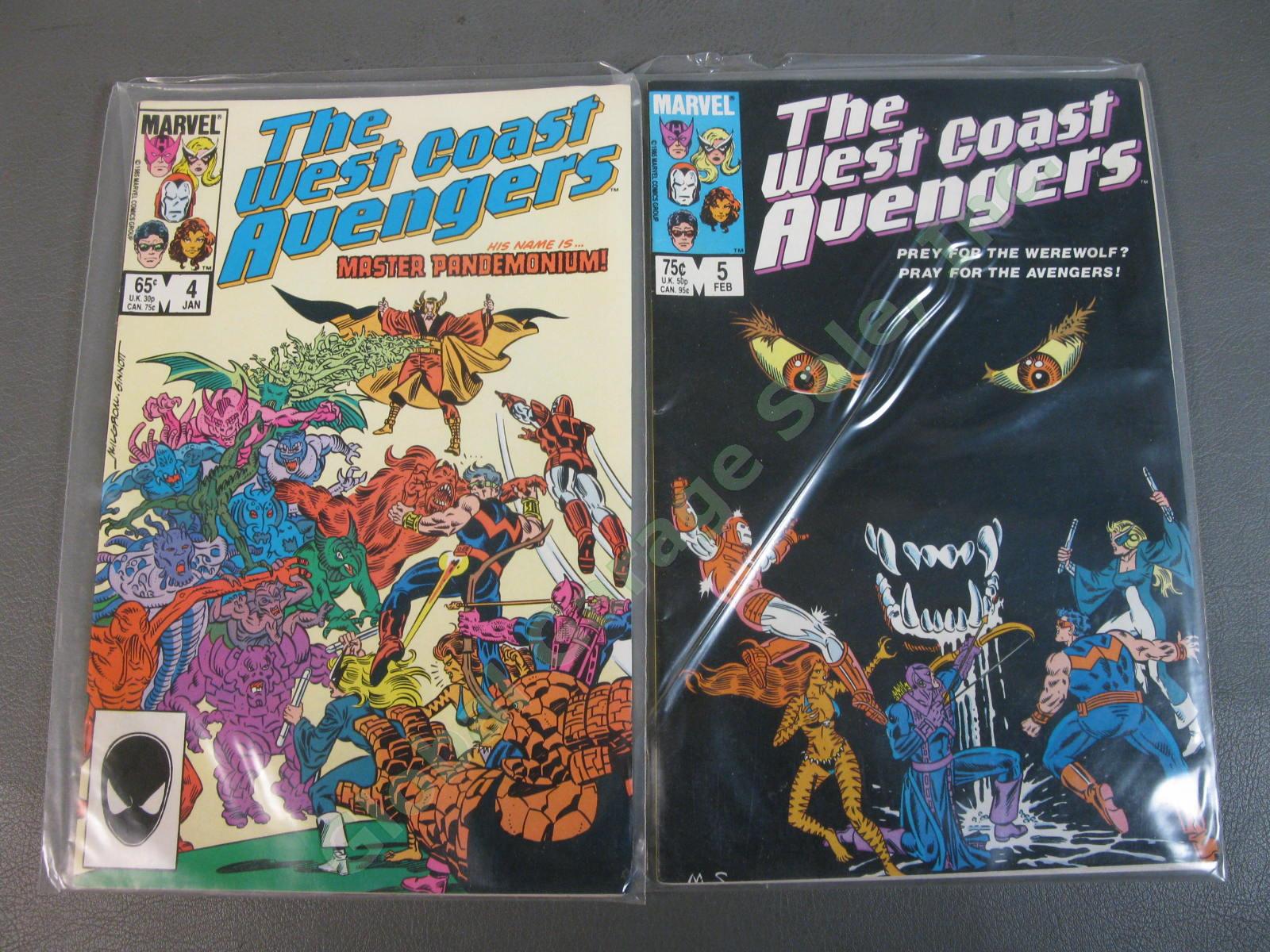 8 Marvel West Coast Avengers Comic Book LOT 1984 #2 3 4 1985 #1-5 SET READERS NR 4