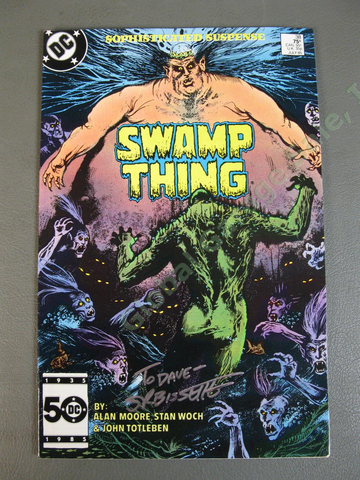 2 Saga of the Swamp Thing DC Comic Book Set #1 & 38 SIGNED Stephen R Bissette NR 4