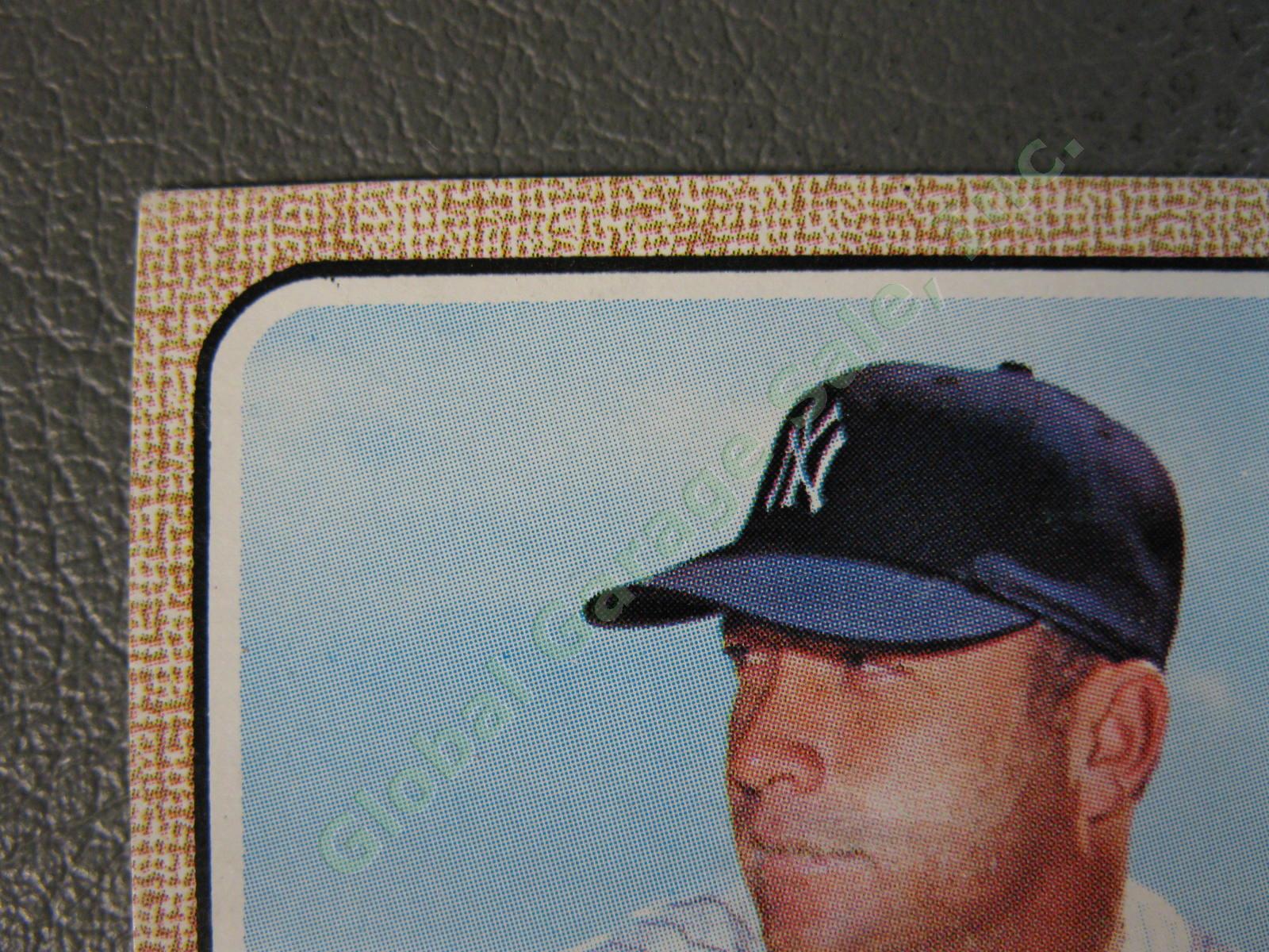 1968 Topps #280 Mickey Mantle NY New York Yankees HOF Baseball Card Crease NR 3
