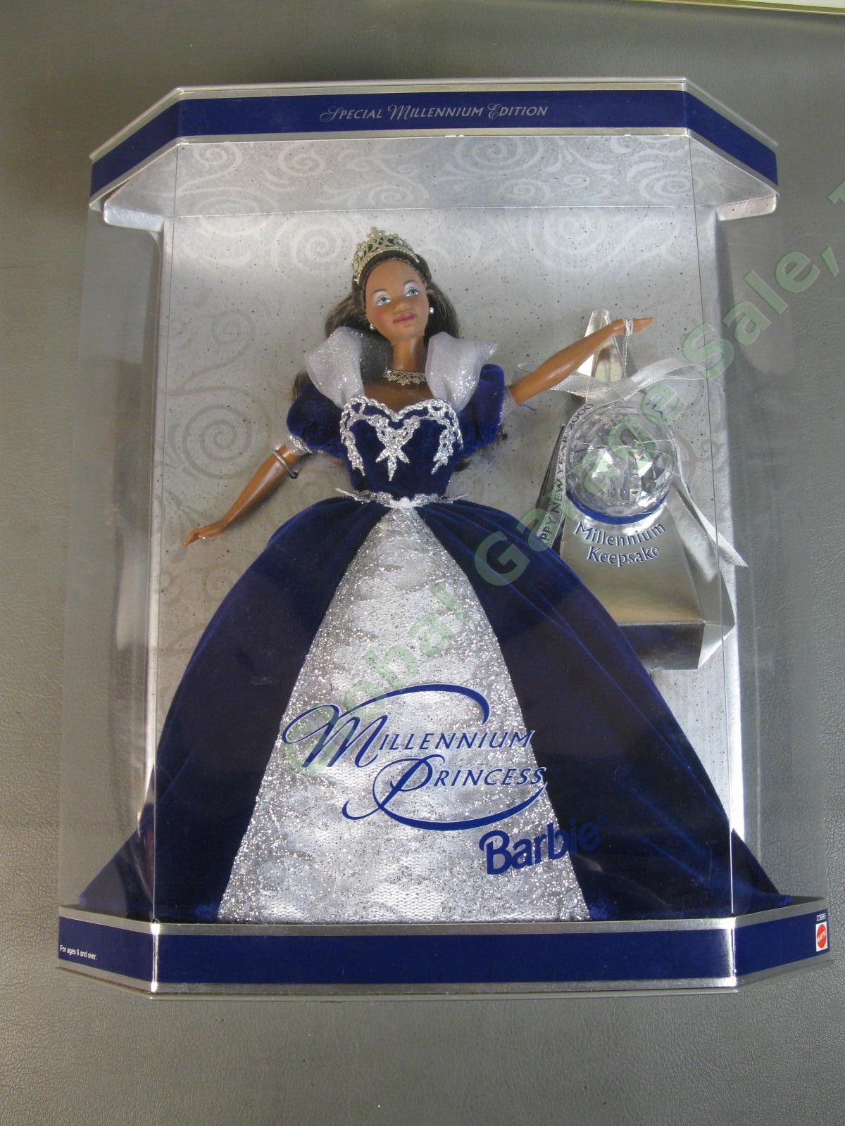 1999 2000 Millennium Princess 23995 Celebration Barbie Doll 28269 New Years SET 1