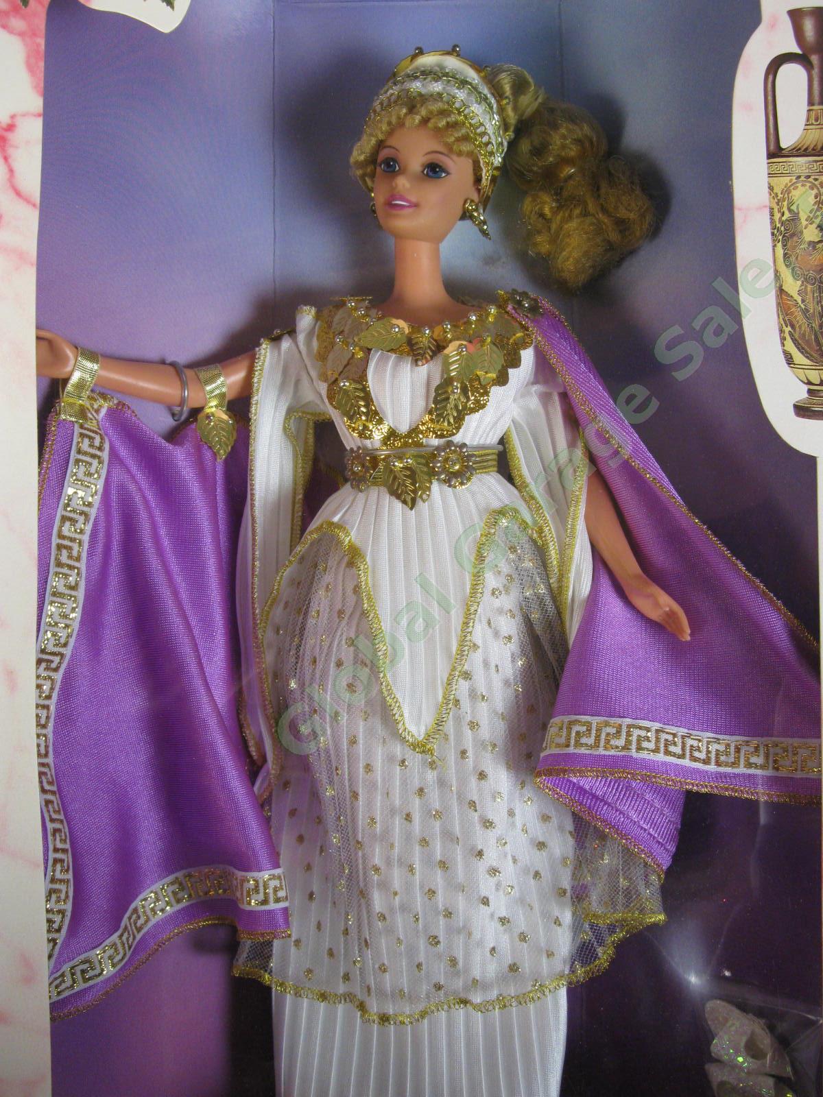 2 1995 1996 Great Eras Collection Barbie Doll SET Grecian Goddess French Lady NR 3
