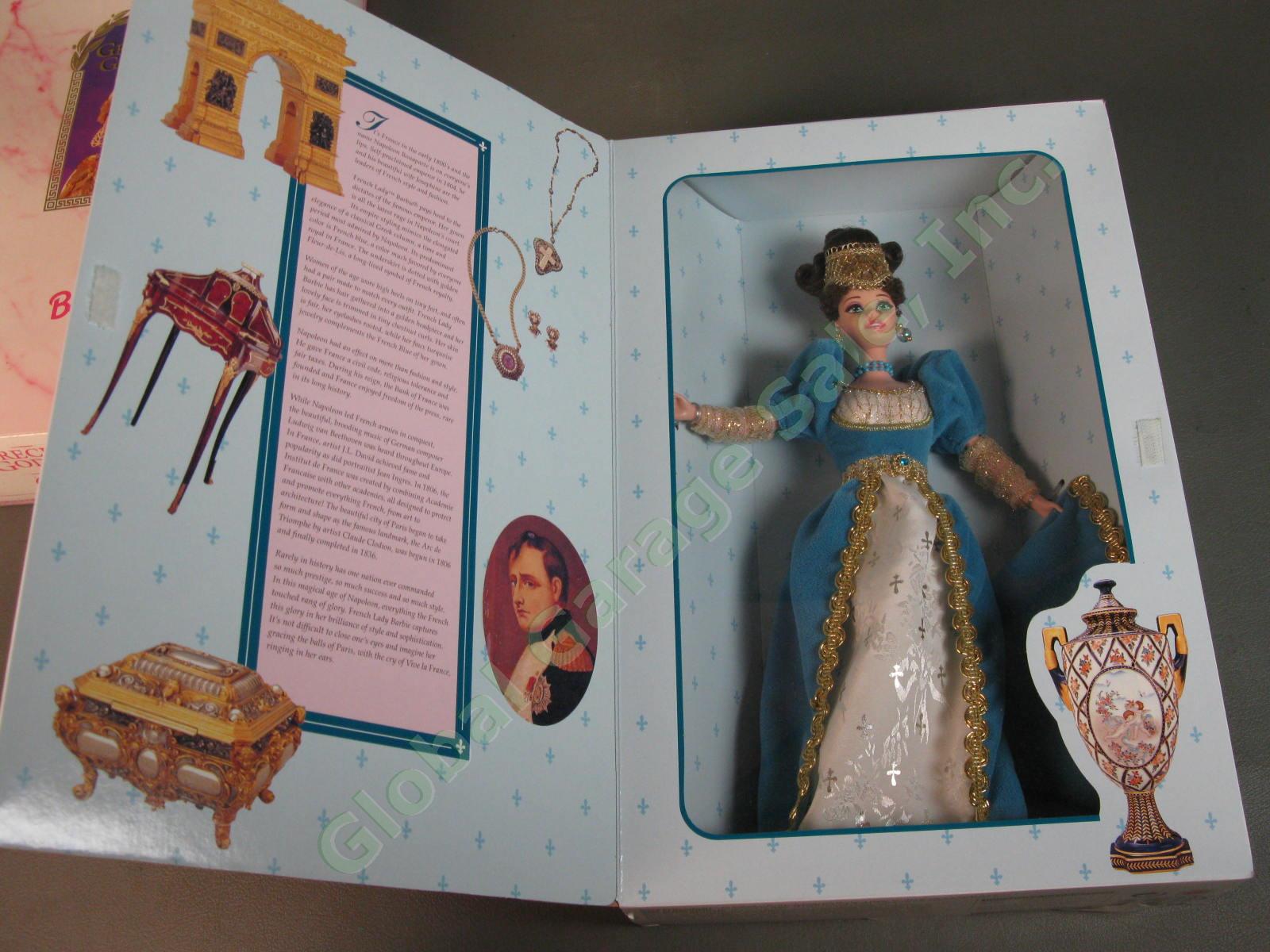 2 1995 1996 Great Eras Collection Barbie Doll SET Grecian Goddess French Lady NR 4