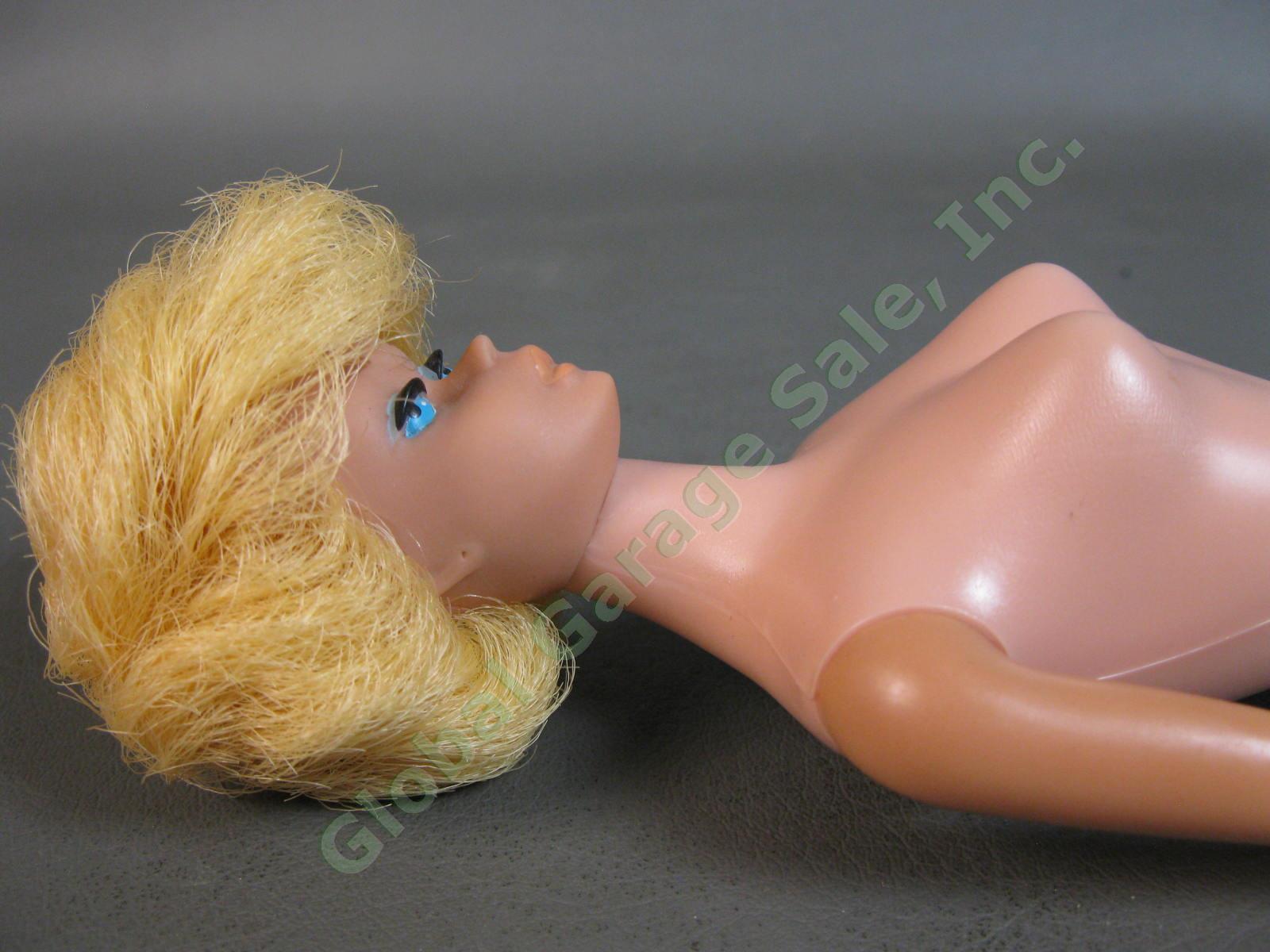 VTG 1964 Blond Bubblecut BARBIE Doll Midge Patented Solid Body Excellent Cond NR 3