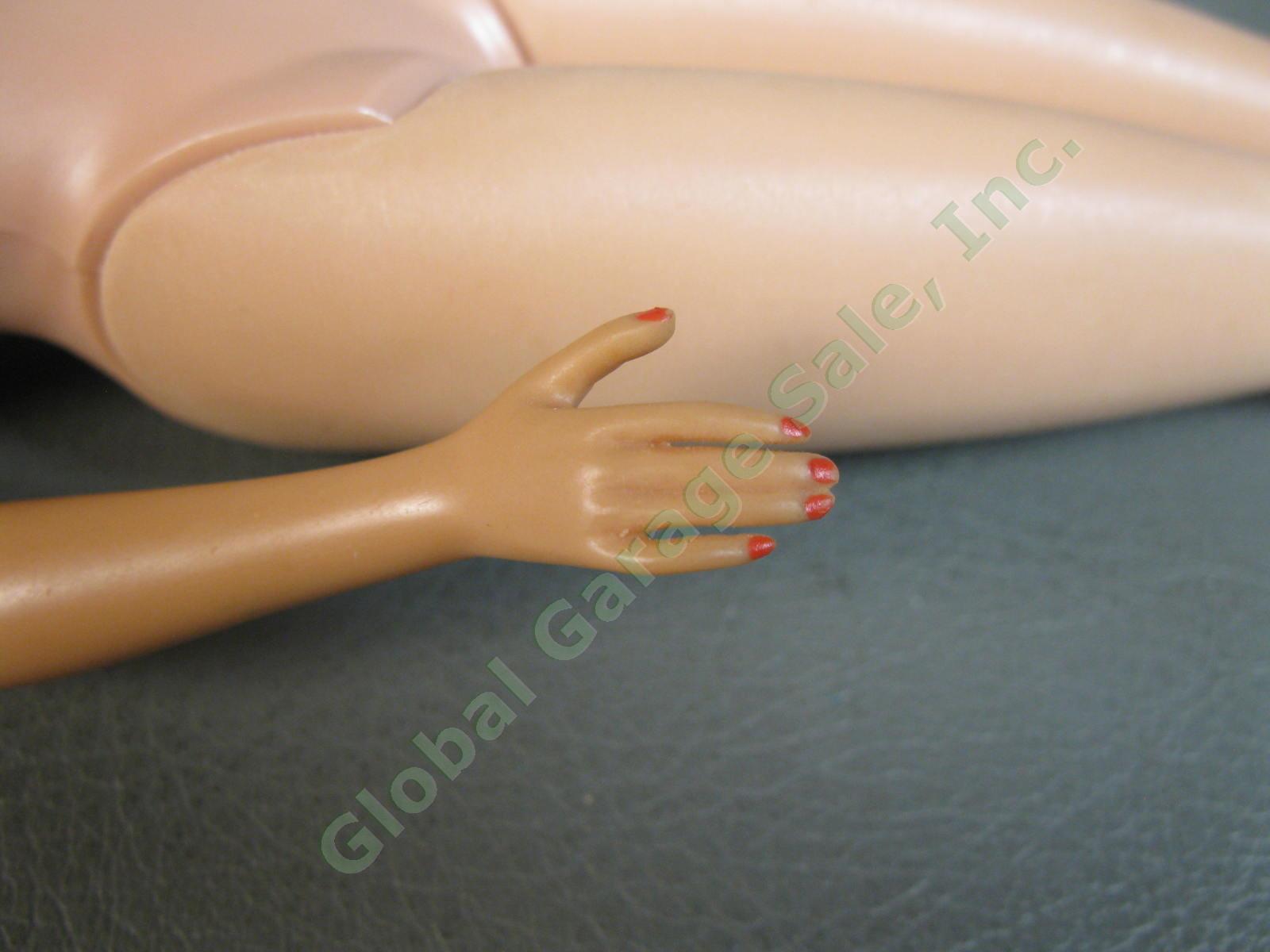 VTG 1964 Blond Bubblecut BARBIE Doll Midge Patented Solid Body Excellent Cond NR 4