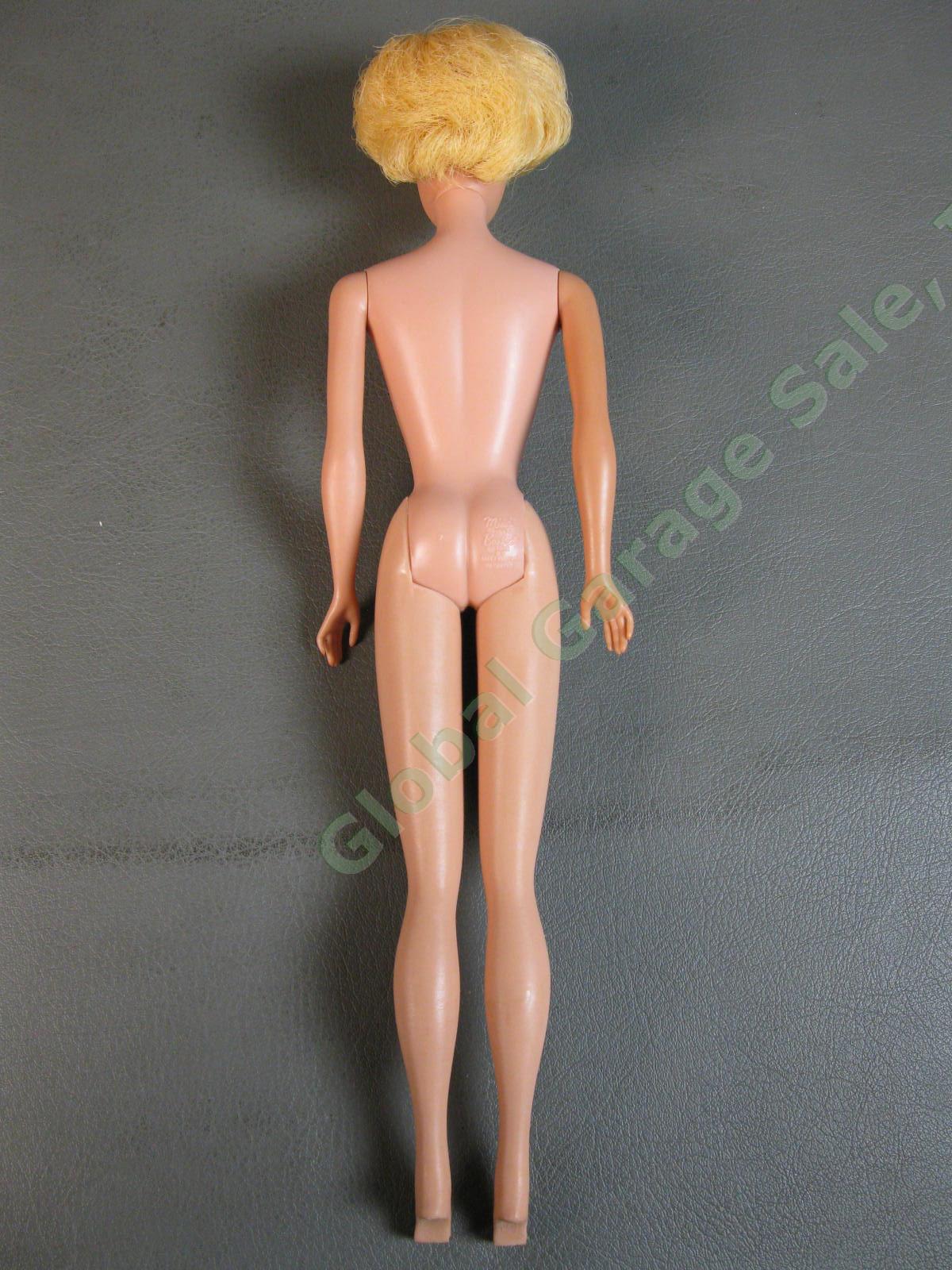 VTG 1964 Blond Bubblecut BARBIE Doll Midge Patented Solid Body Excellent Cond NR 7