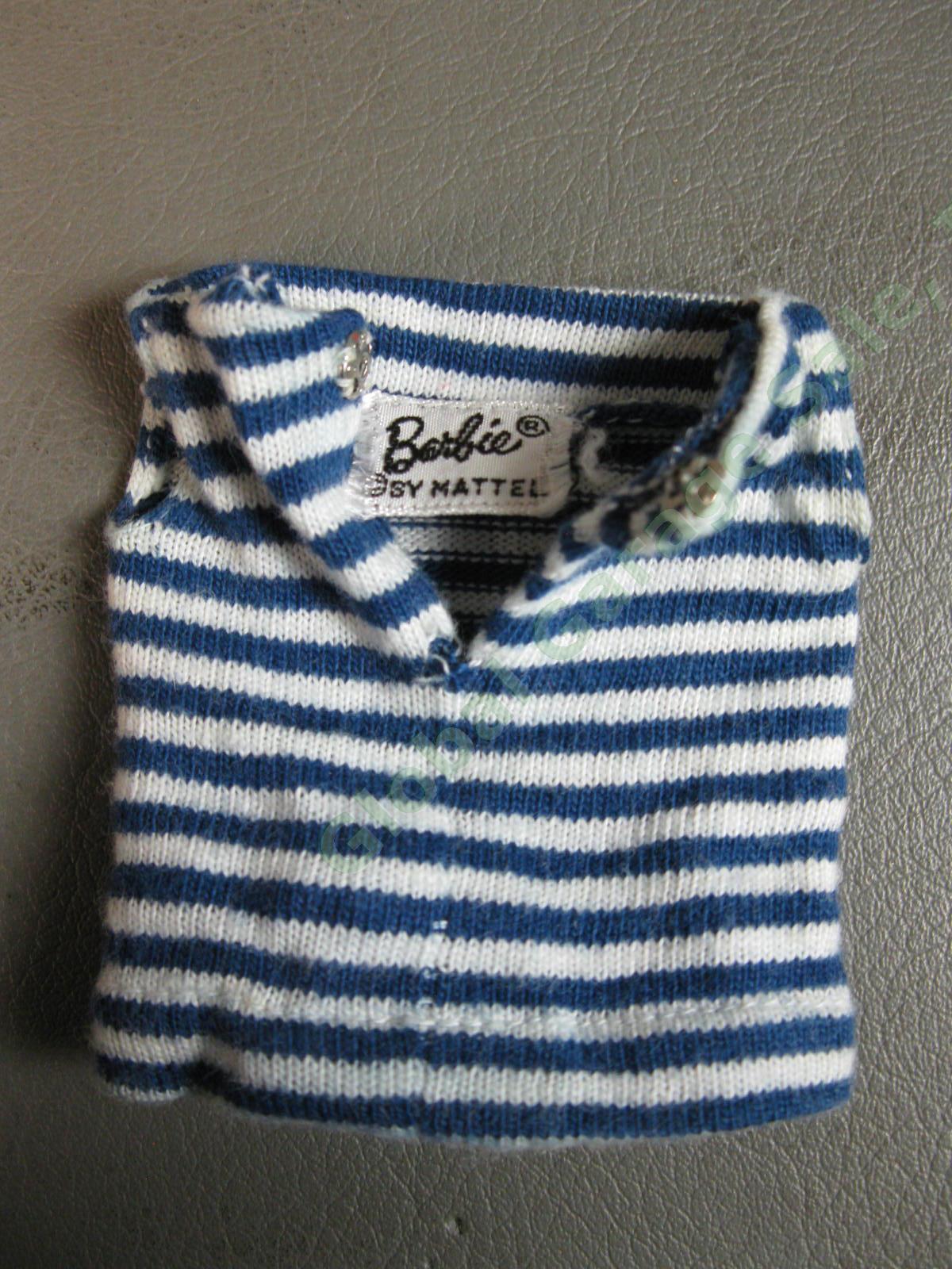 ORIGINAL VTG 1961 Barbie 963 Resort Set Clothes Outfit Coat Shirt Shorts Hat NR 6