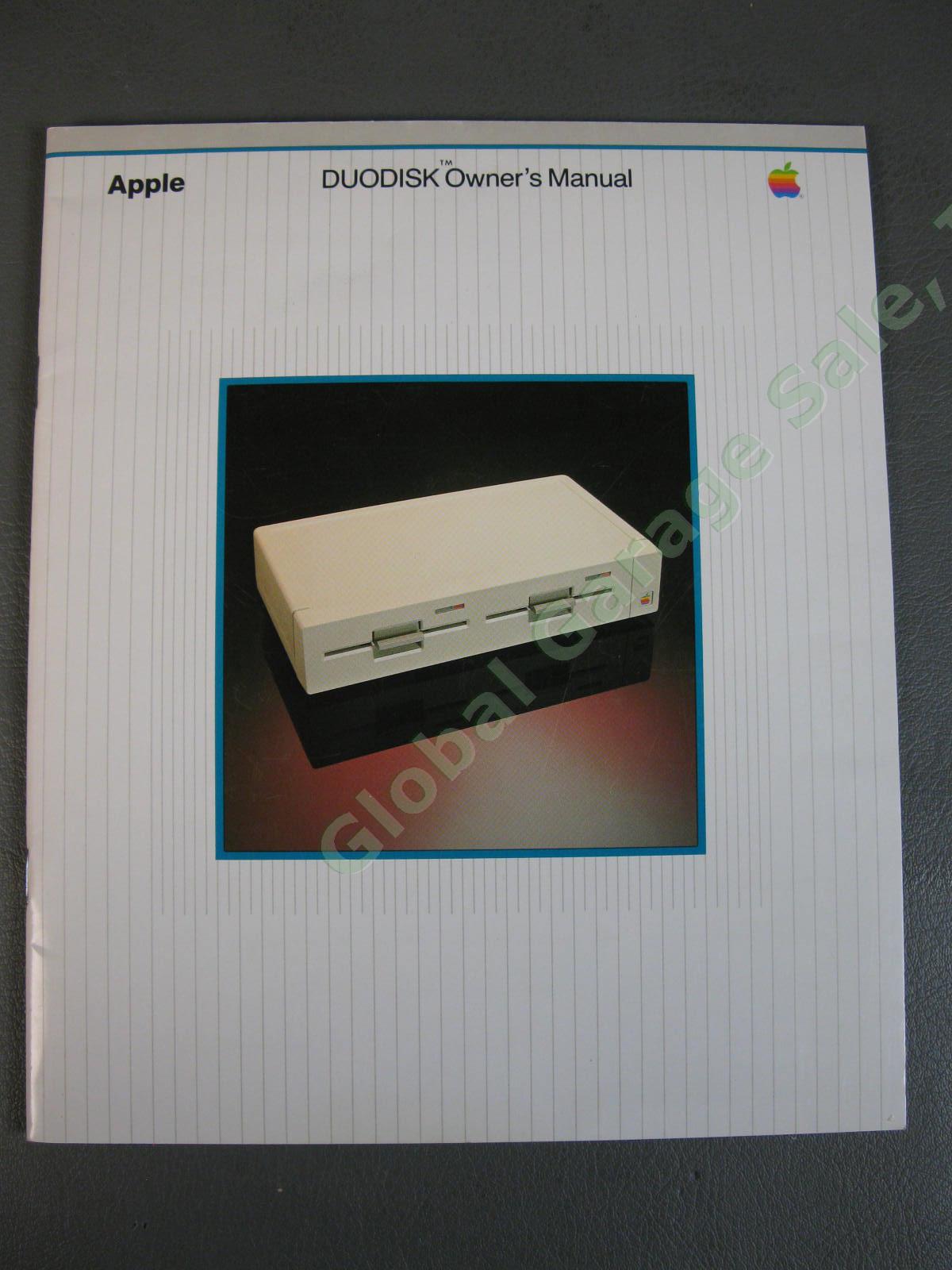 VINTAGE Apple II IIE Computer DuoDisk Duo Dual Disk Drive A9M0108 & Manual NR 6