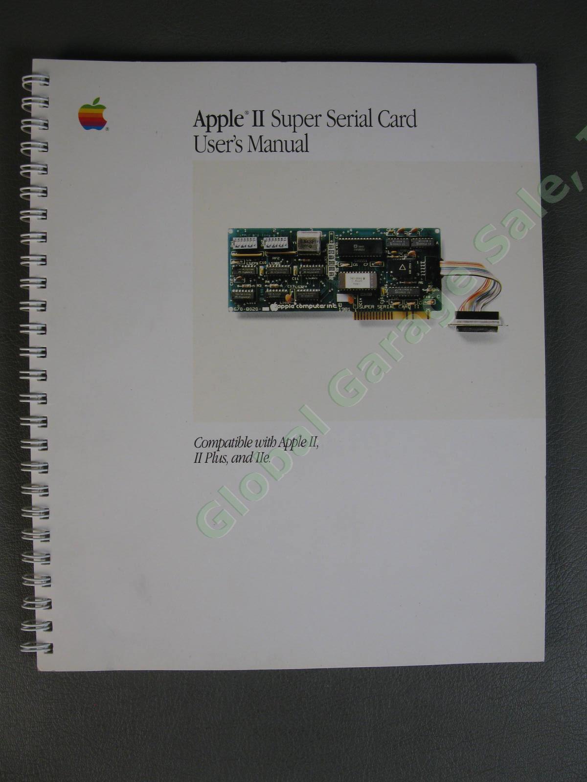 VINTAGE Apple II Plus IIe Computer Super Serial Card 670-8020-B & Manual WORKING 3