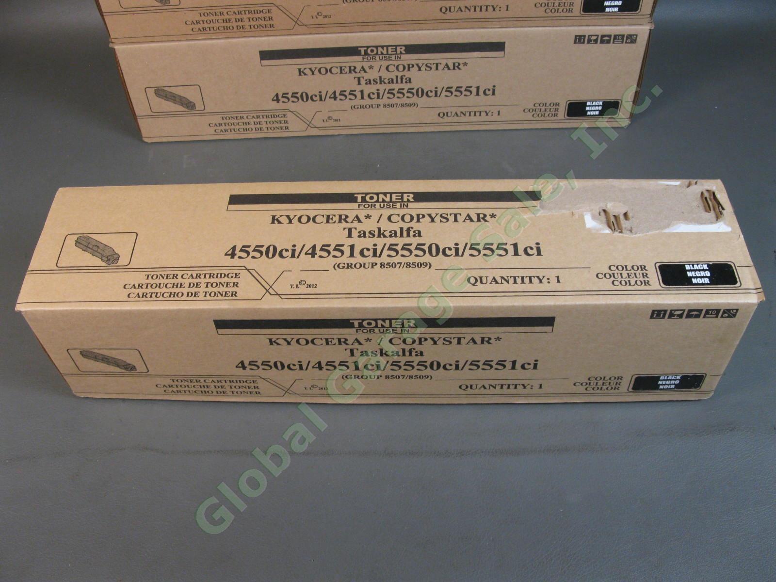 LOT of 5 Kyocera Copystar Taskalfa TK8507K 8509 Compatible Black Toner w/Chip NR 1