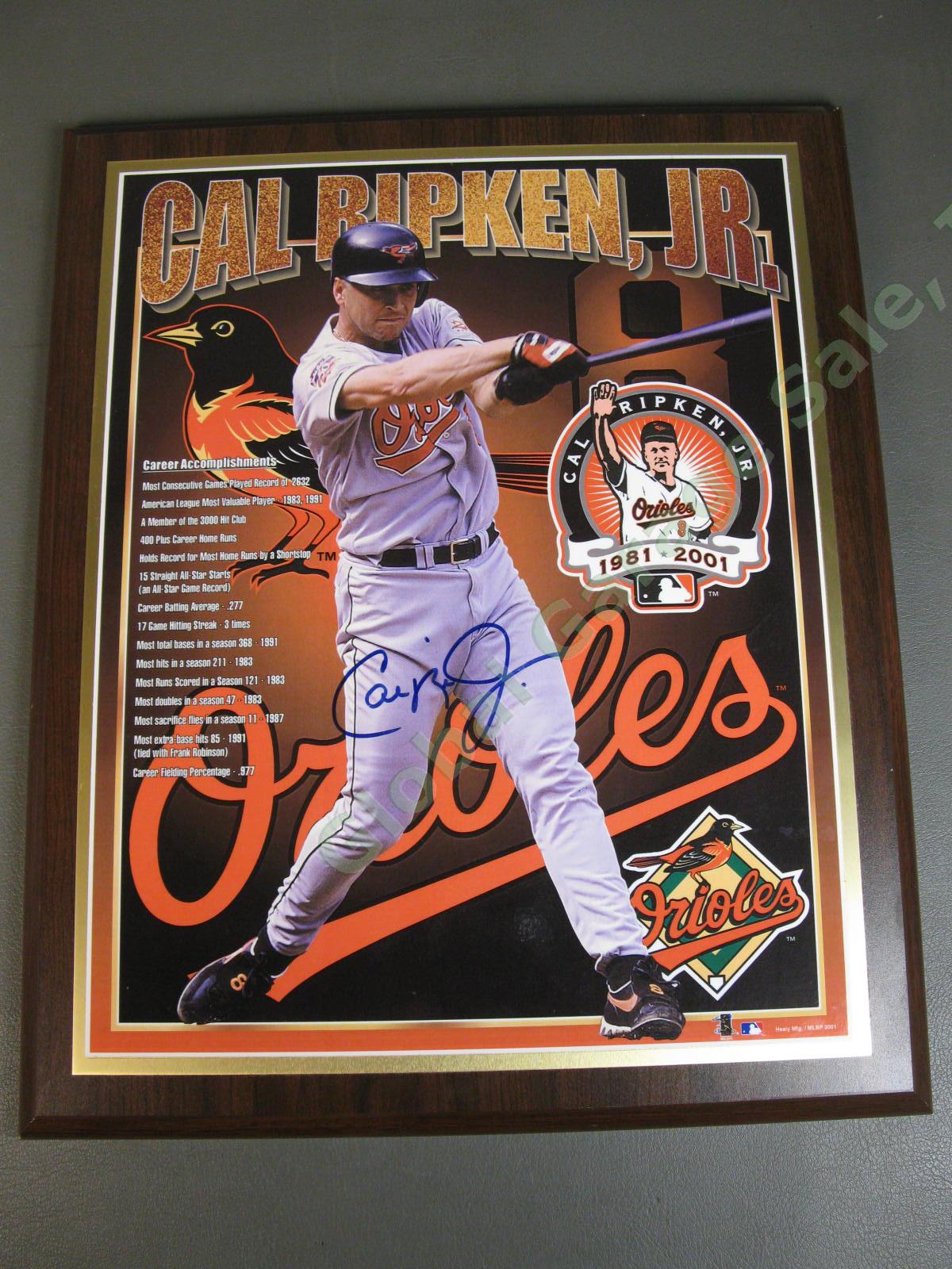 Cal Ripken Jr Signed 1981-2001 Signed Baltimore Orioles Plaque Baseball HOF NR