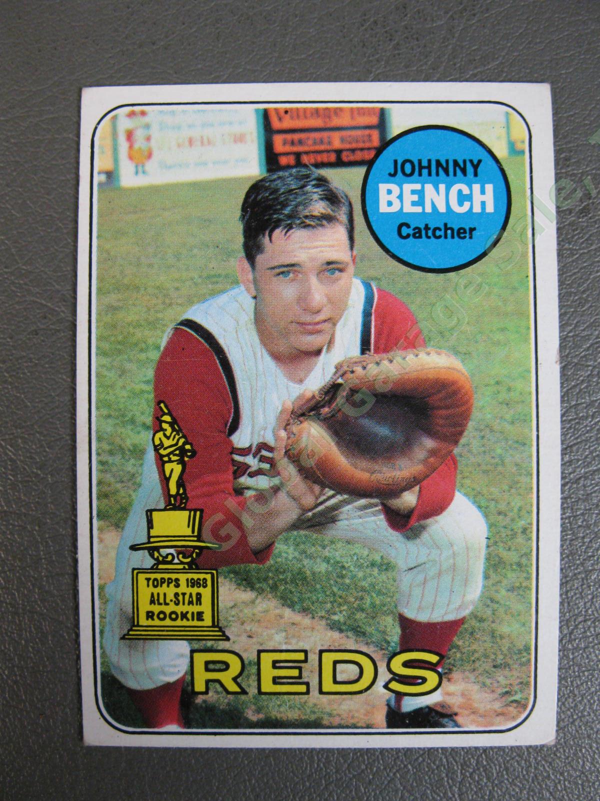 1969 Topps Johnny Bench #95 Cincinnati Reds All Star Rookie Baseball Card HOF NR