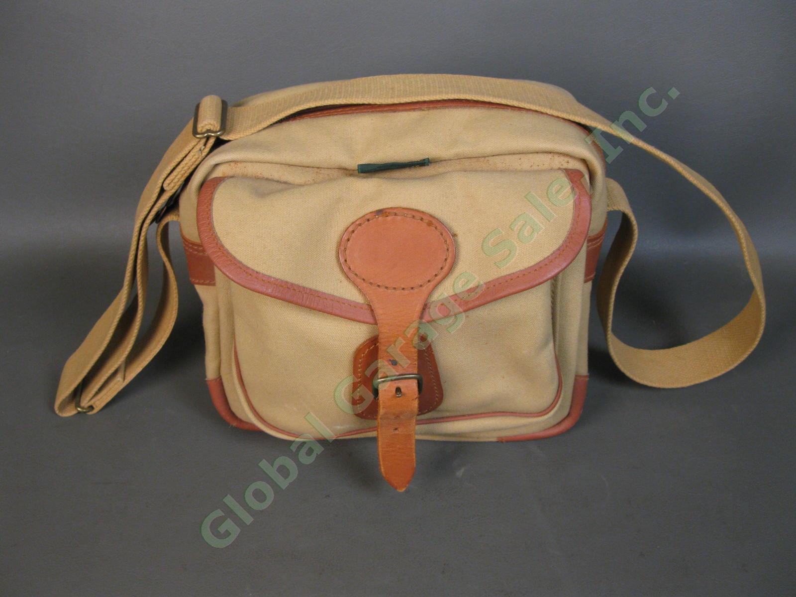 Billingham Khaki Canvas Leather Camera Bag Handmade British Craftsmen England NR