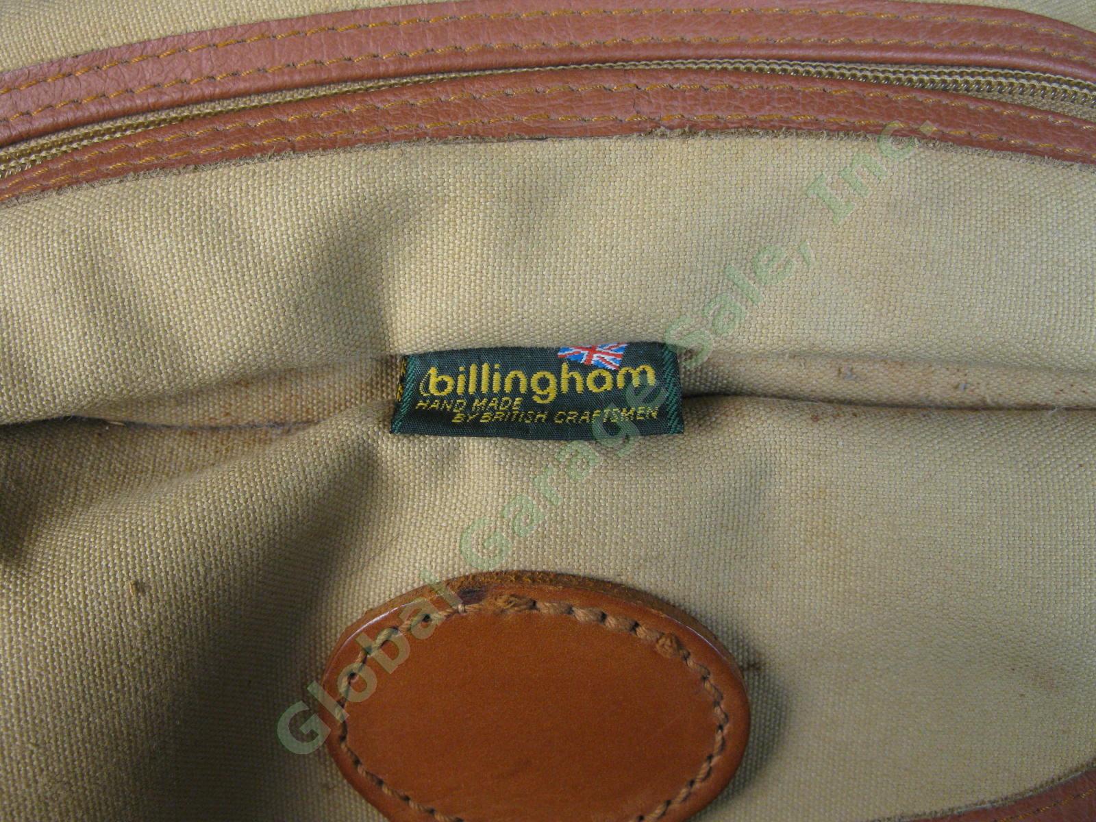 Billingham Khaki Canvas Leather Camera Bag Handmade British Craftsmen England NR 6