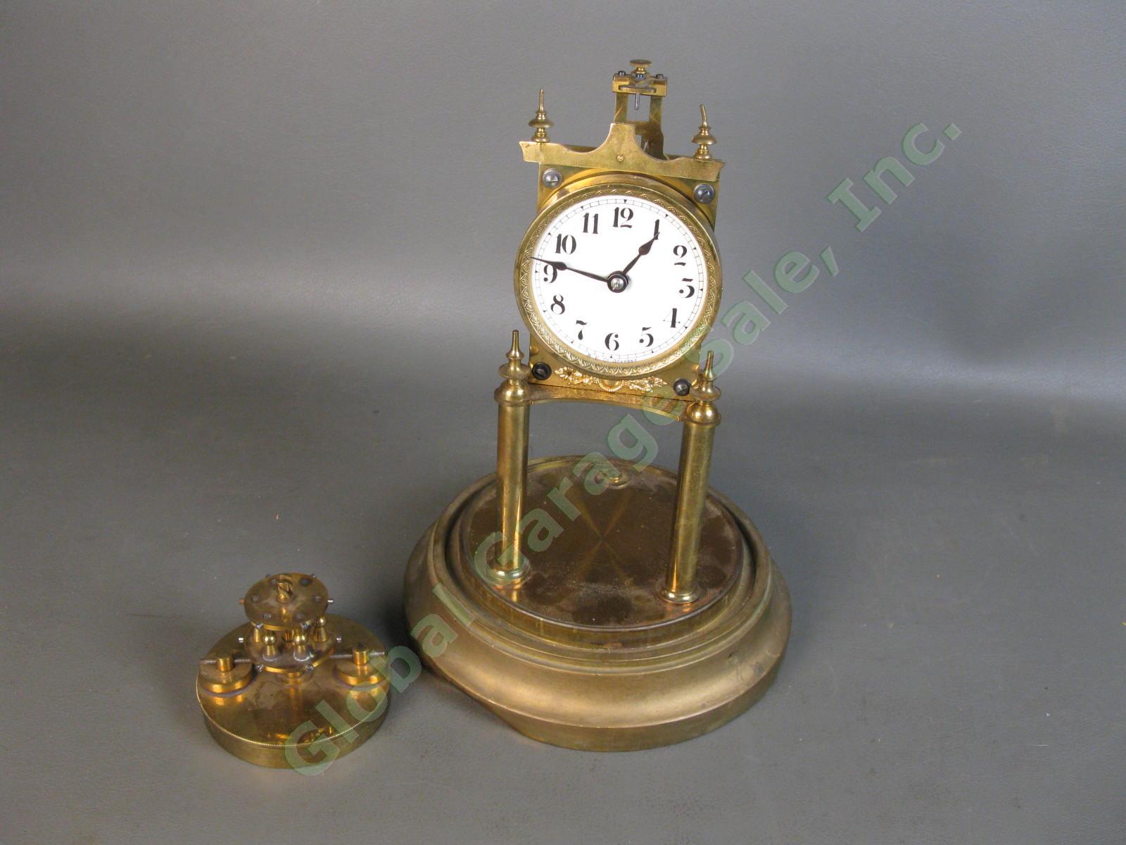 Gustav Becker 400 Day Anniversary Torsion Brass Clock Medaille D