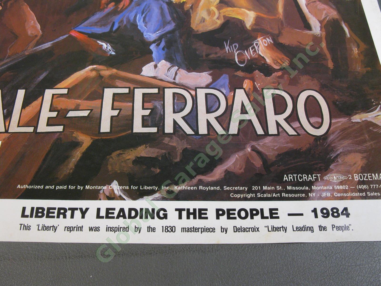2 1984 Mondale Ferraro Presidential Campaign Posters Liberty Leading The People 5