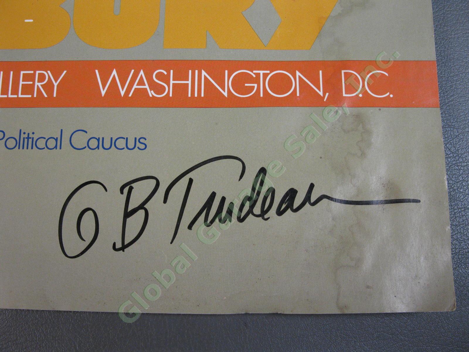 Signed Garry Trudeau Doonesbury President Reagan Goes to Washington Poster NR 1