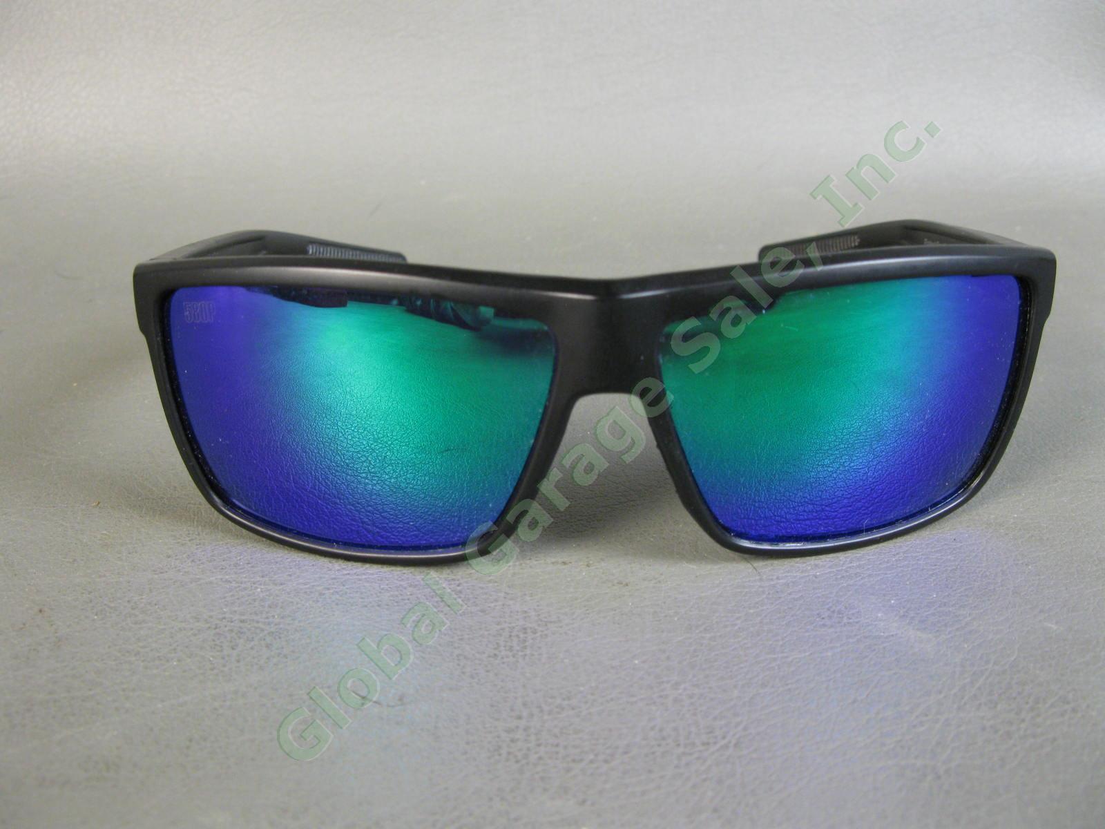 Used Costa Del Mar Sunglasses Rinconcito RIC 02 580P Black Frame Blue Lens USA 2