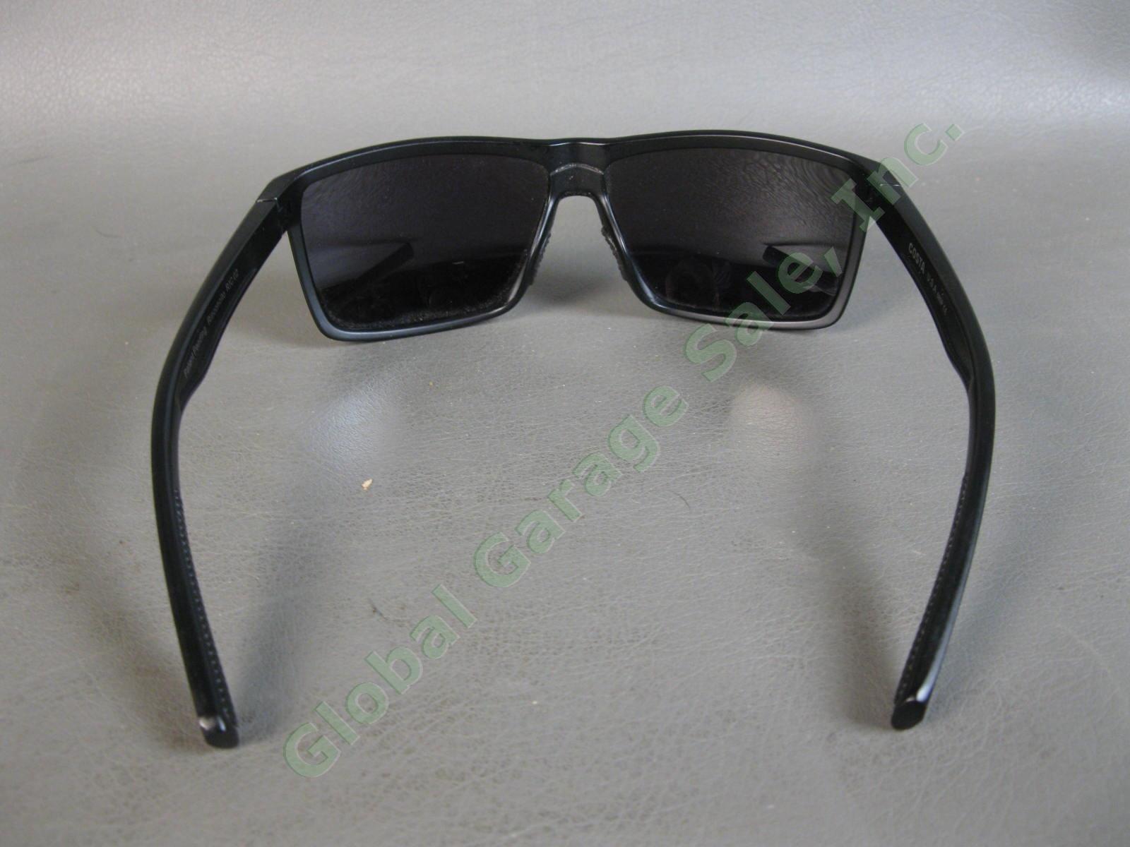 Used Costa Del Mar Sunglasses Rinconcito RIC 02 580P Black Frame Blue Lens USA 3