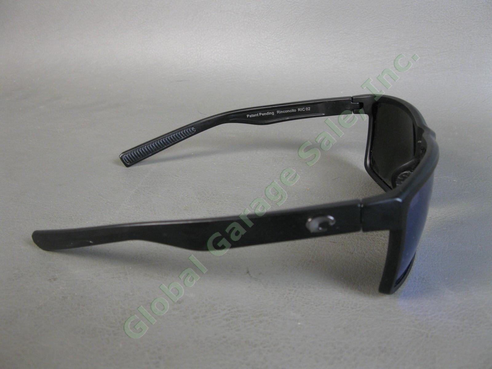 Used Costa Del Mar Sunglasses Rinconcito RIC 02 580P Black Frame Blue Lens USA 4