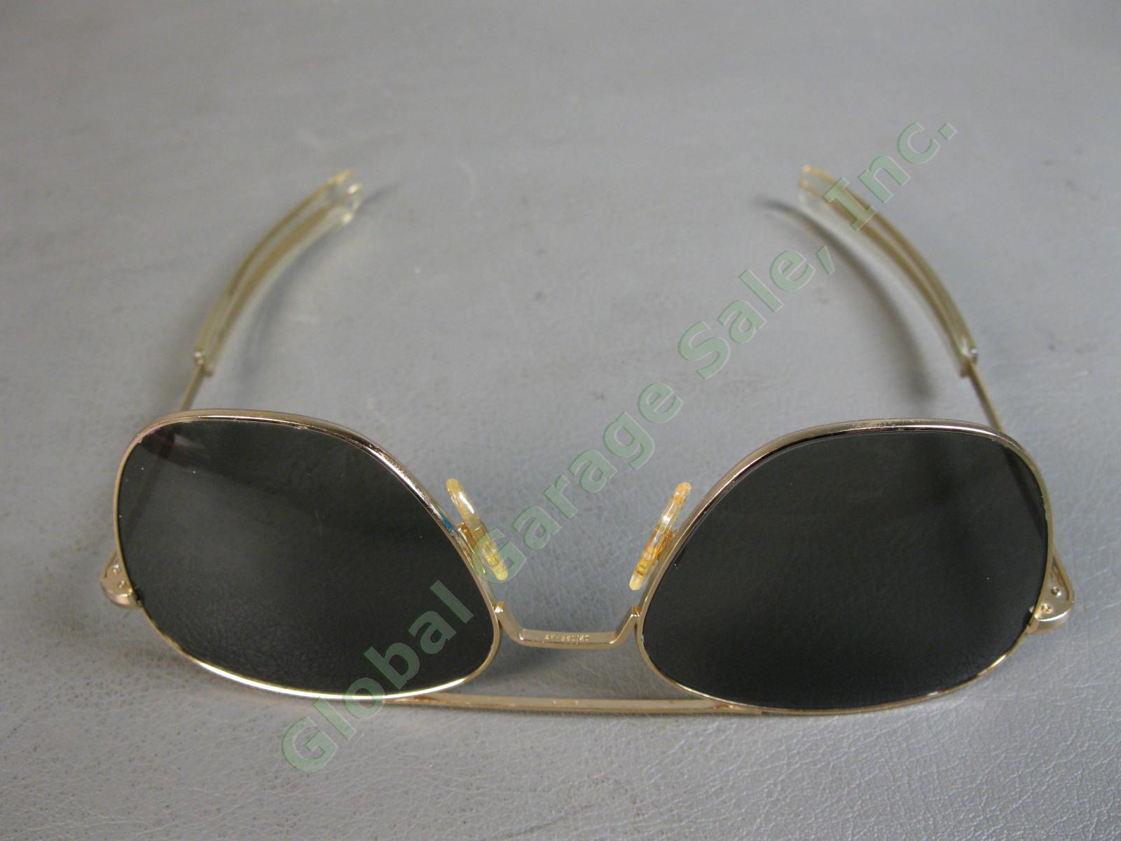 VINTAGE 5 1/2 Randolph Eng USA Gold Military Aviator Pilot Sunglasses 58-20-140 5