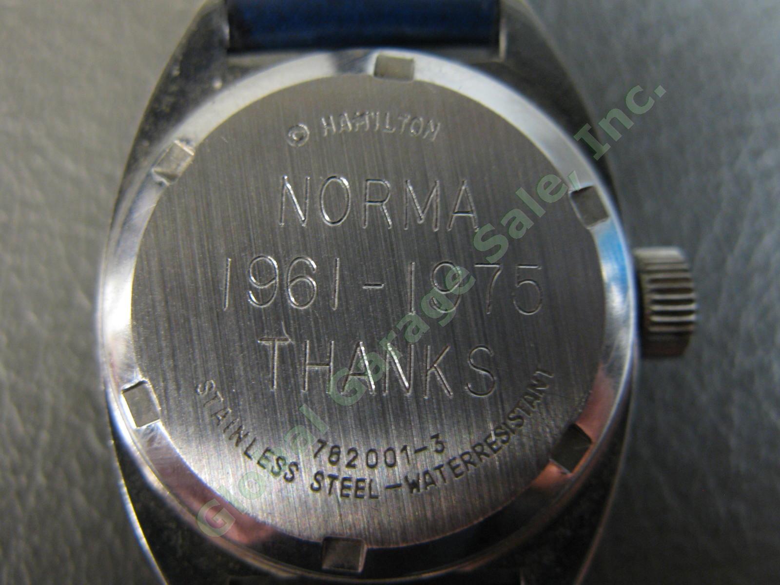 Vintage Swiss Hamilton Electronic Watch Thank You Norma 1961-1975 Original Box 5