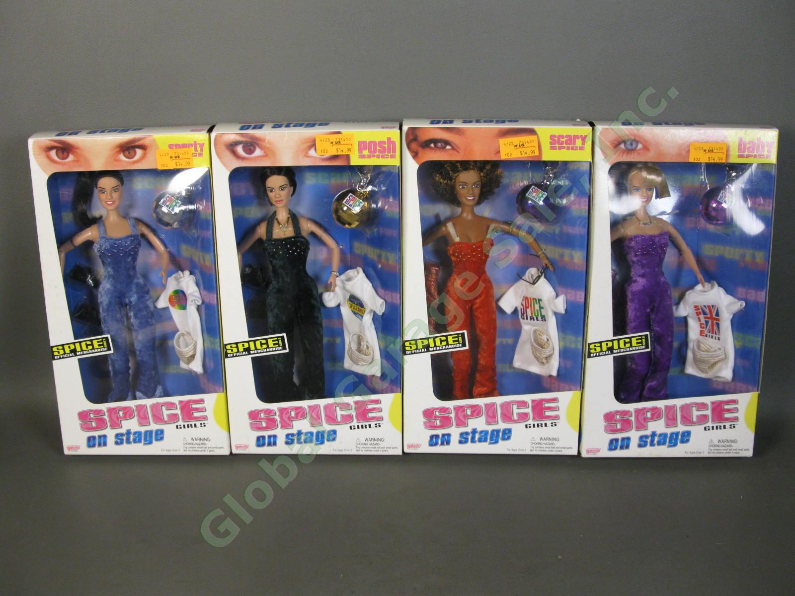 VTG 1998 4 Spice Girls On Stage COMPLETE Galoob Doll Set Scary Posh Sporty Baby