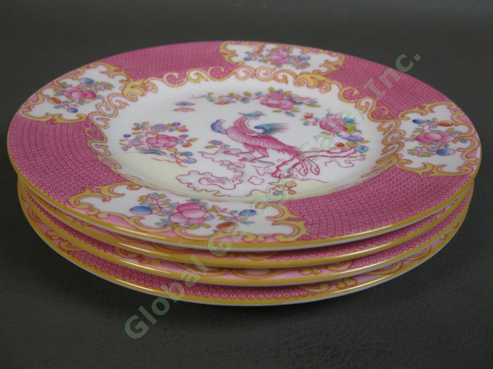 SET of 4 RARE Minton Cockatrice Pink Bread Butter Plate 6 1/4" B&B LOT Wreath NR 1