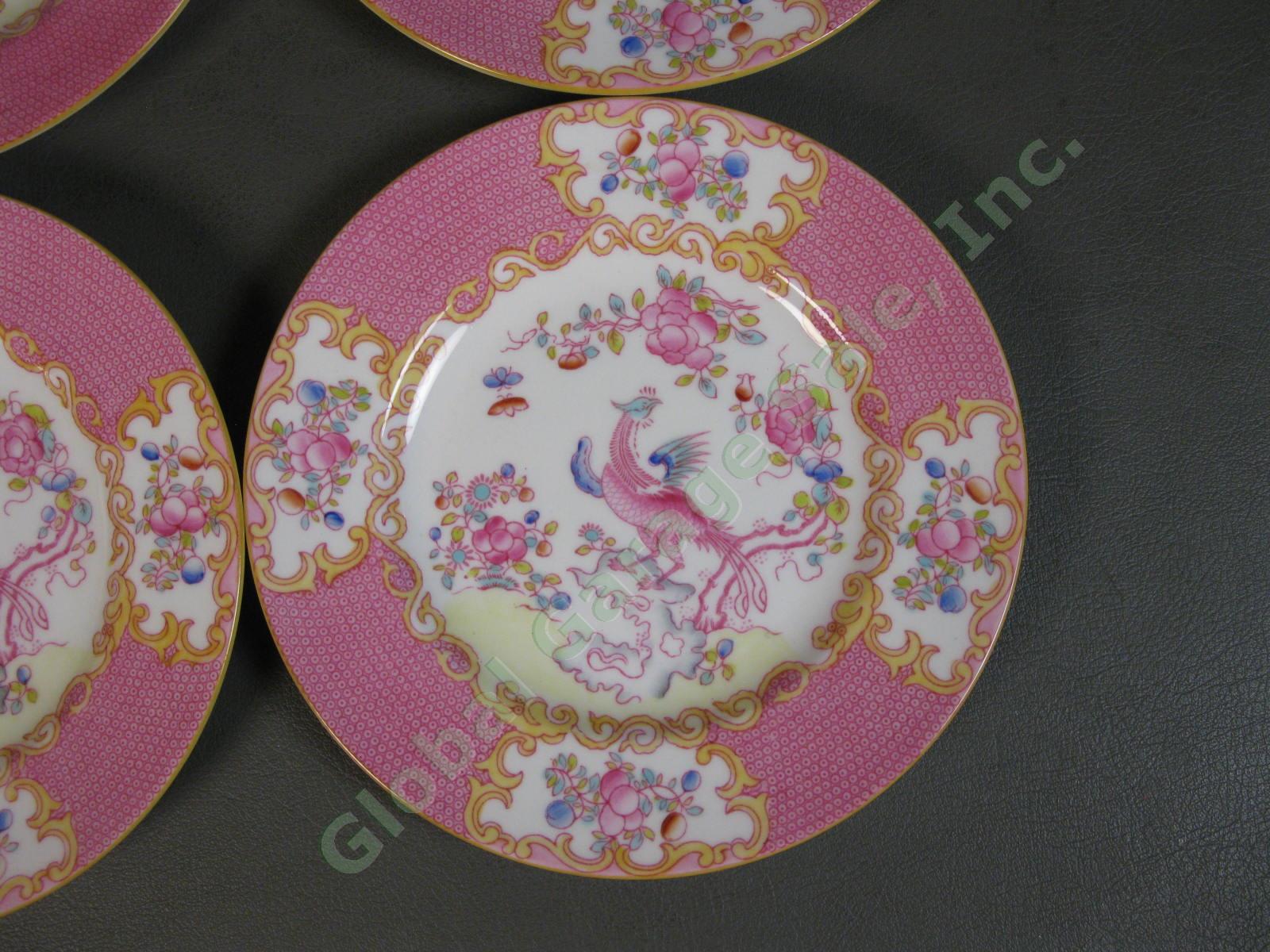 SET of 4 RARE Minton Cockatrice Pink Bread Butter Plate 6 1/4" B&B LOT Wreath NR 6