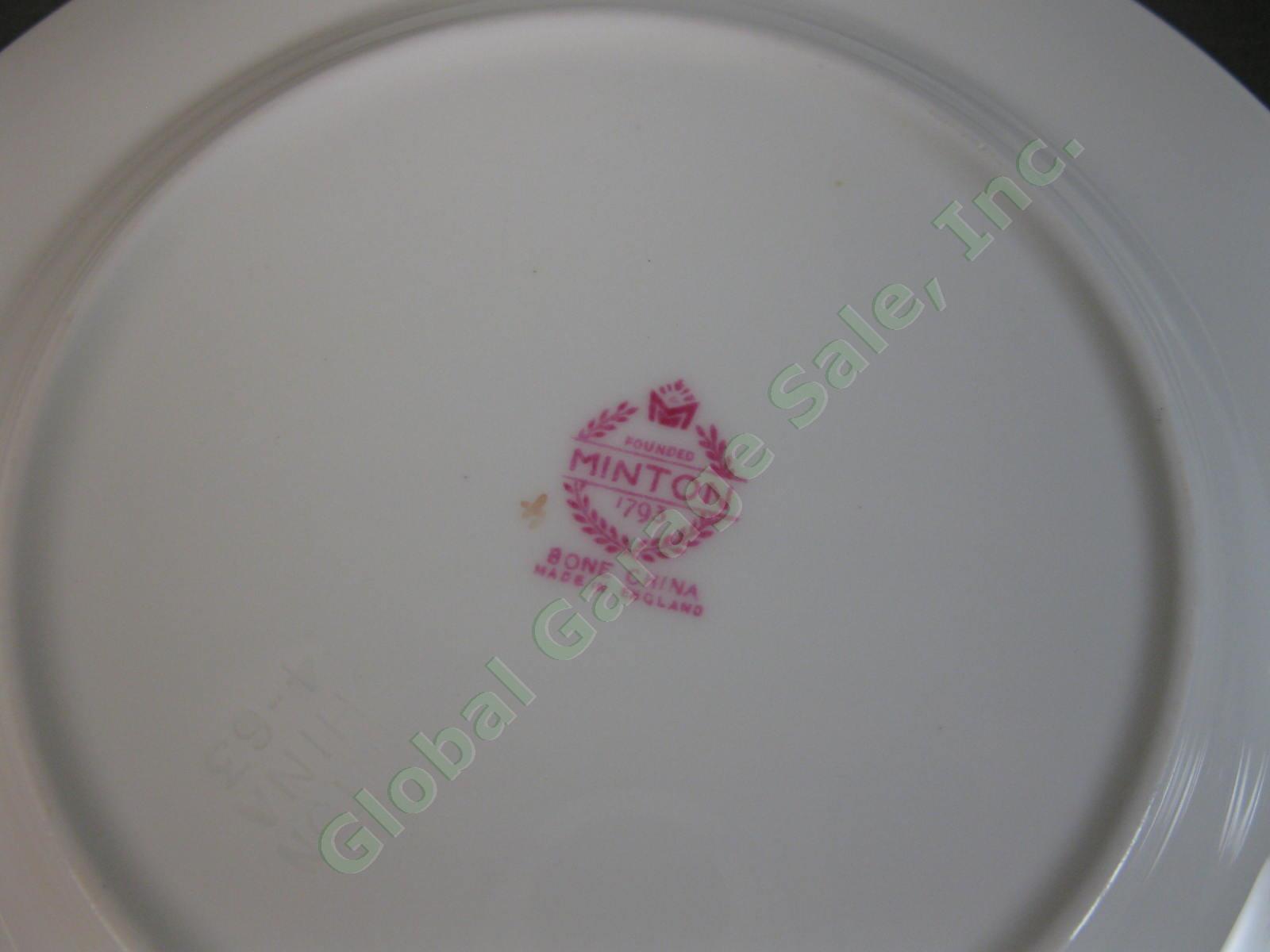 SET of 4 RARE Minton Cockatrice Pink Bread Butter Plate 6 1/4" B&B LOT Wreath NR 8