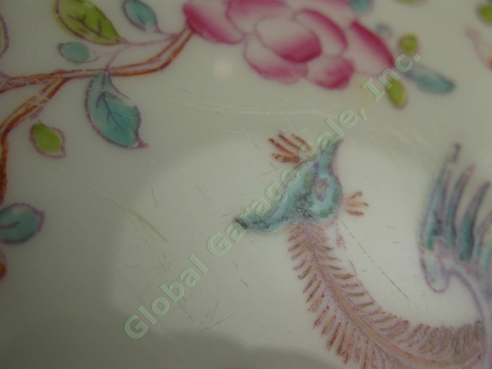 RARE Minton Cockatrice Pink 13" In Oval Serving Platter Smooth Globe Pre 1951 NR 5