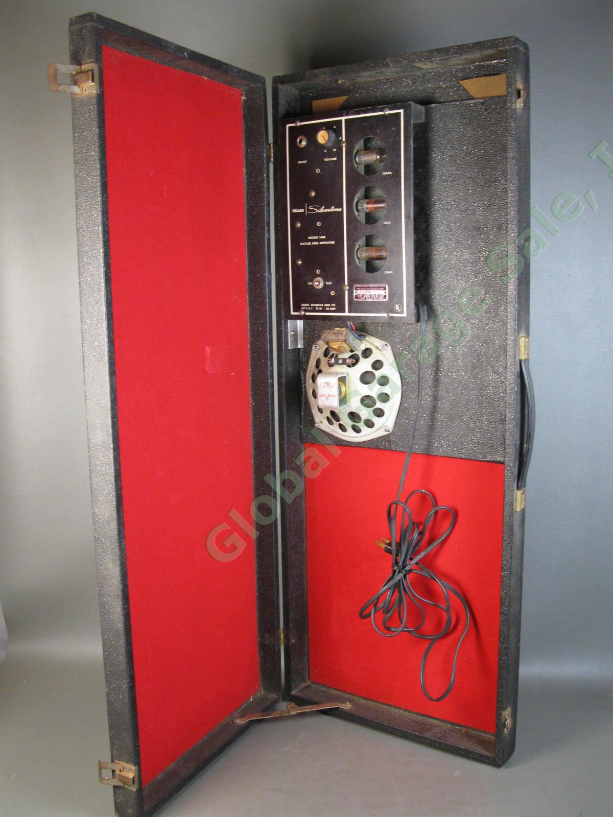 VTG Sears Danelectro Silvertone 1448 Electric Guitar Tube Amplifier & Case ONLY 5