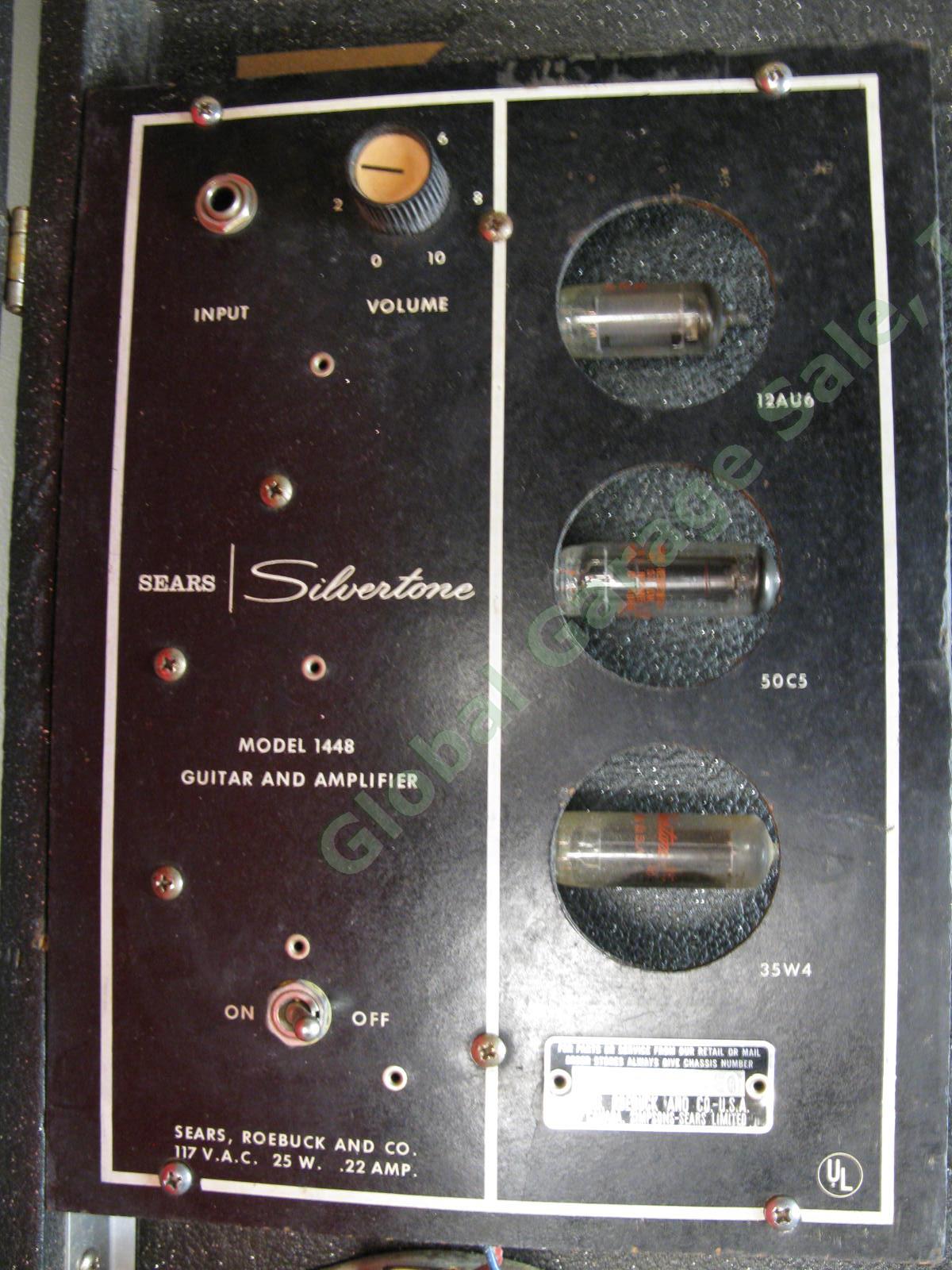 VTG Sears Danelectro Silvertone 1448 Electric Guitar Tube Amplifier & Case ONLY 8