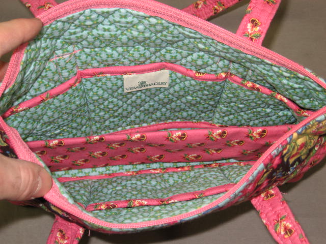 4 Vera Bradley Bags Lot Bermuda Blue Sherbet Pink Pansy 6