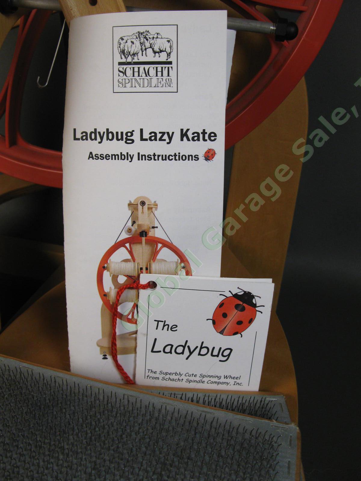 Schacht Ladybug Spinning Wheel Lazy Kate & MORE Accessories Excellent Condition 7