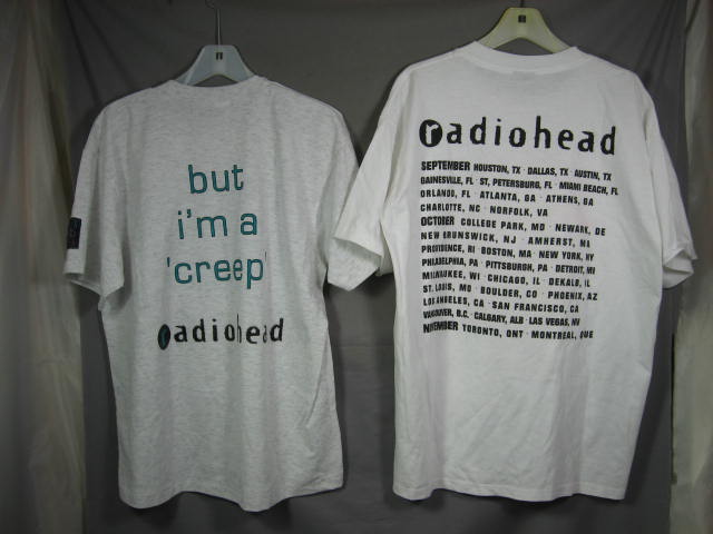 Radiohead Thom Yorke Hand Signed 1993 Fall Tour T-Shirt 1