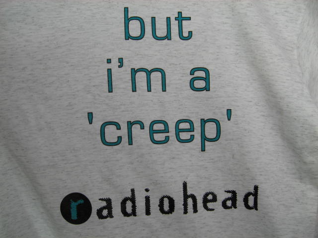 Radiohead Thom Yorke Hand Signed 1993 Fall Tour T-Shirt 3