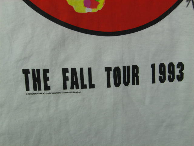 Radiohead Thom Yorke Hand Signed 1993 Fall Tour T-Shirt 5