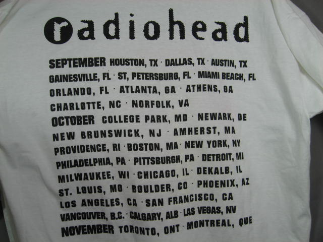 Radiohead Thom Yorke Hand Signed 1993 Fall Tour T-Shirt 6